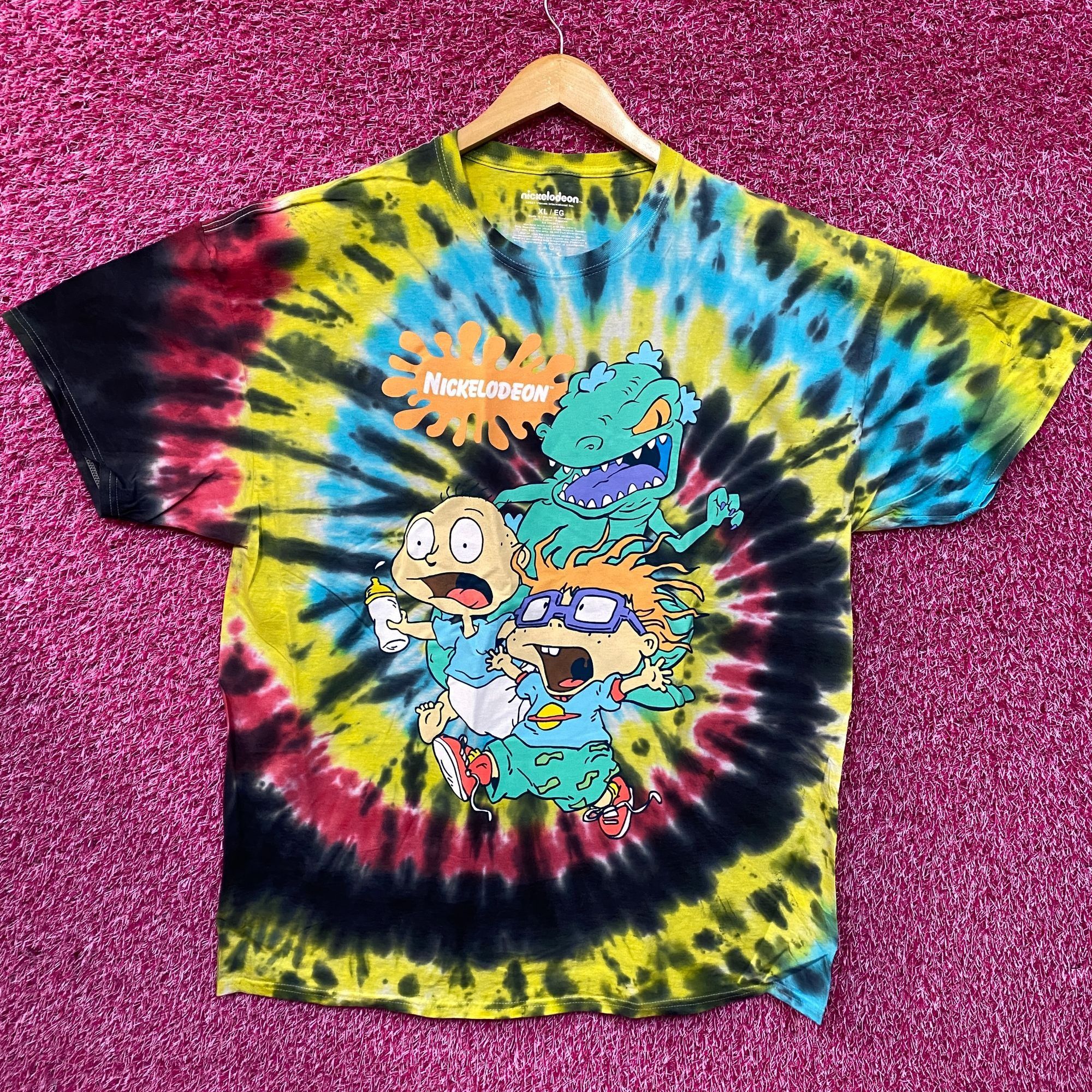 Nickelodeon Nickelodeon Rugrats Chucky and Tommy with Reptar Tie Dye T-S Size US XL / EU 56 / 4 - 1 Thumbnail