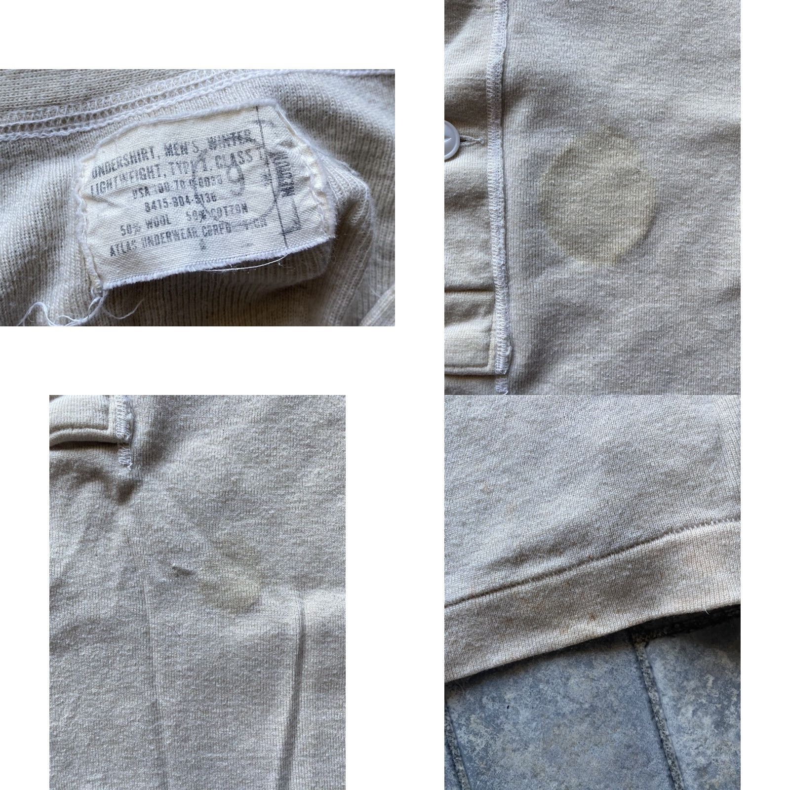 Vintage VINTAGE Atlas Military Thermal Shirt Mens Medium 1970s DSA 100-70 Size US M / EU 48-50 / 2 - 8 Thumbnail