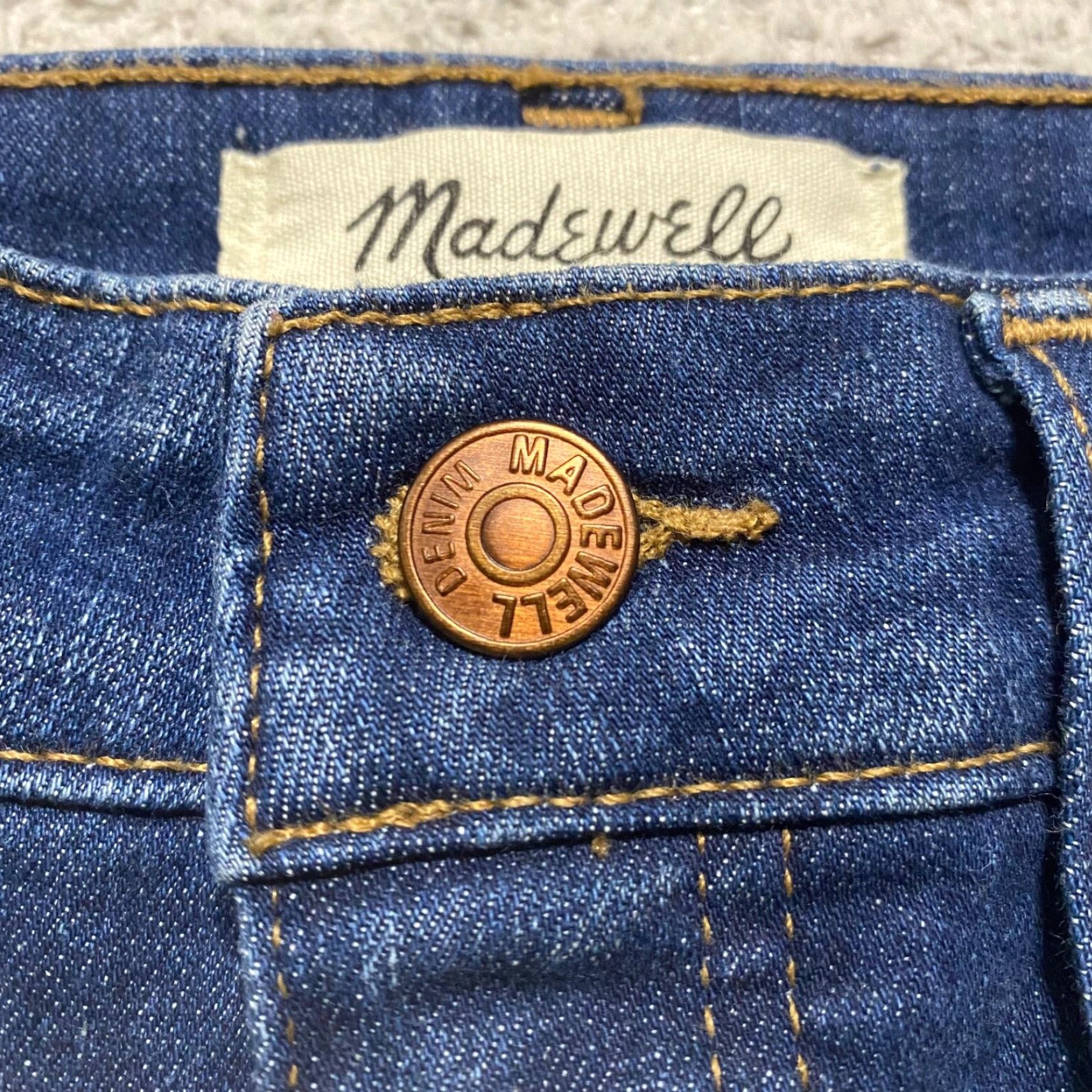Madewell Madewell Jeans Womens 26 Blue Denim High Rise Skinny Leg Dark Wash 5-Pocket Regular Size 26" / US 2 / IT 38 - 4 Thumbnail