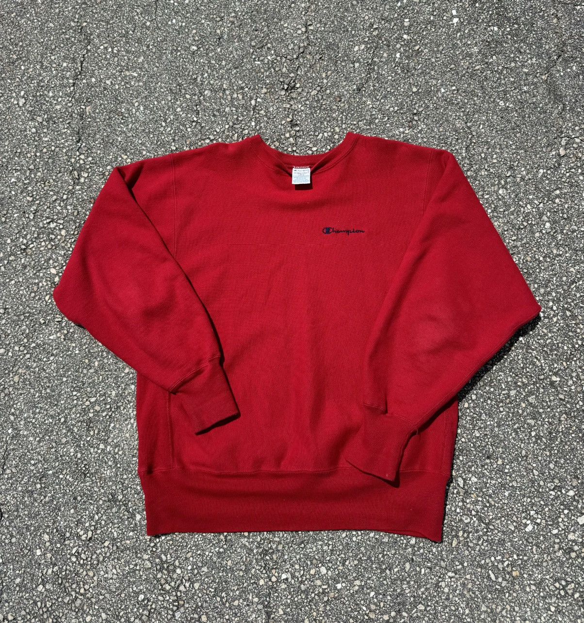 Champion 90s Vintage Champion Reverse Weave Made in USA Pullover rare Size US L / EU 52-54 / 3 - 1 Thumbnail