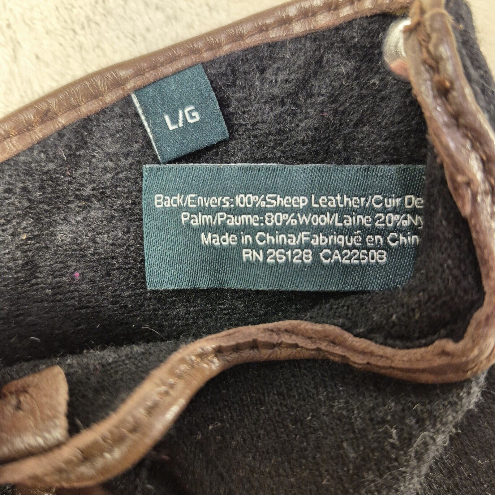 Polo Ralph Lauren Polo Ralph Lauren Women's Brown Sheepskin Quilted Gloves L Size ONE SIZE - 5 Thumbnail