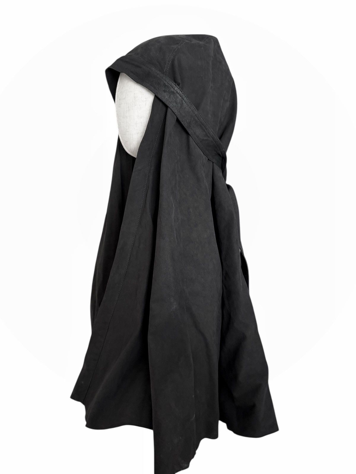 Rick Owens SAMPLE 2014 Moody Durag Lambskin Leather Head Drape Size ONE SIZE - 2 Thumbnail