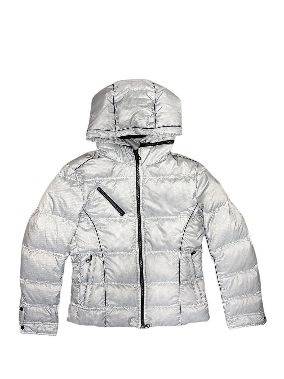 HIDEAWAYS Japanese Brand White Cross Zip down puffer jacket Size US M / EU 48-50 / 2 - 1 Thumbnail