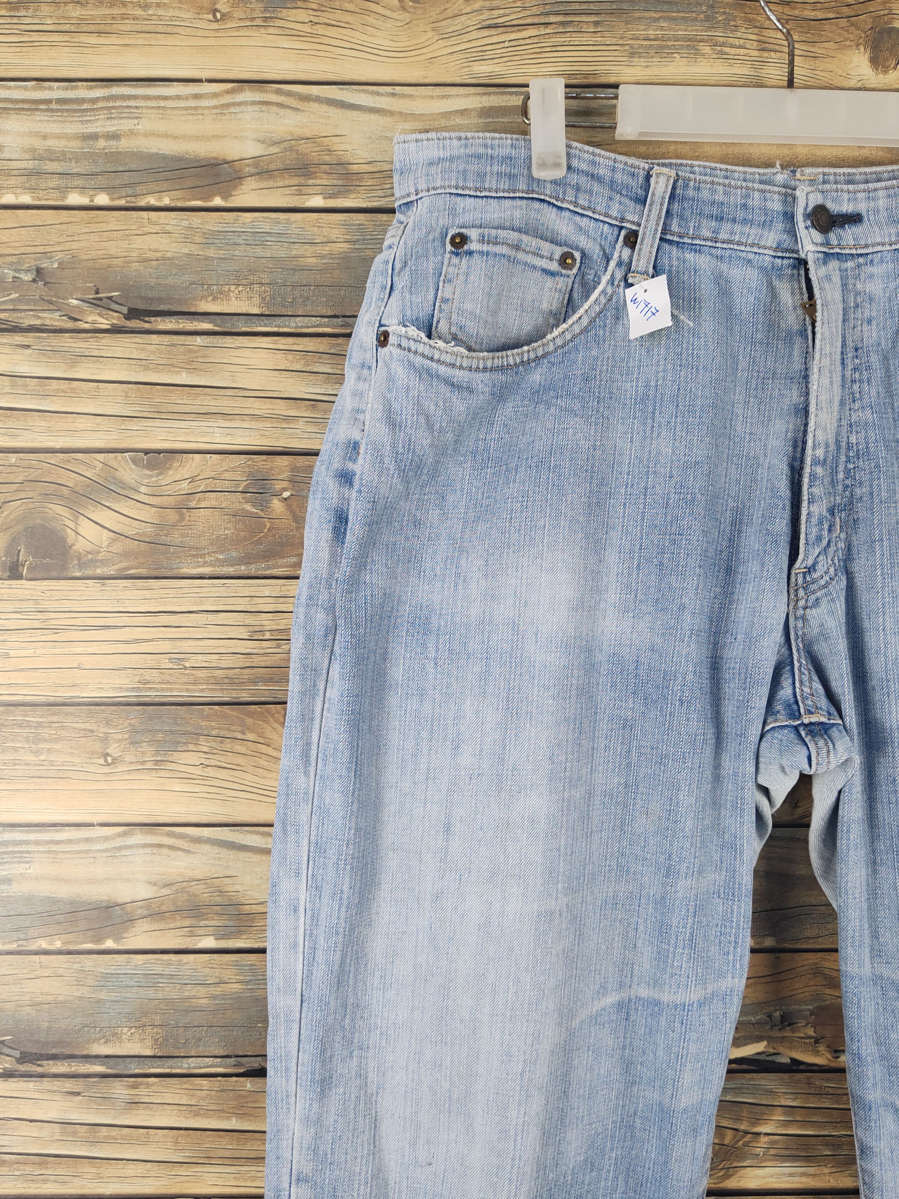 Edwin Edwin Light Blue Distressed Ripped denim Jeans #W1717 Size US 36 / EU 52 - 3 Thumbnail