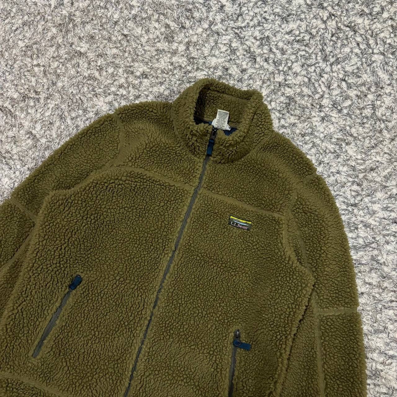 L.L. Bean L.L. Bean Mountain Pile Sherpa Fleece Jacket Olive Green M Size US M / EU 48-50 / 2 - 5 Thumbnail