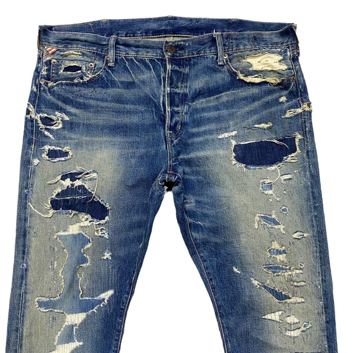 Denim & Supply Ralph Lauren Denim And Supply Ralph Lauren Distress Denim Patchwork Jeans Size US 38 / EU 54 - 3 Thumbnail