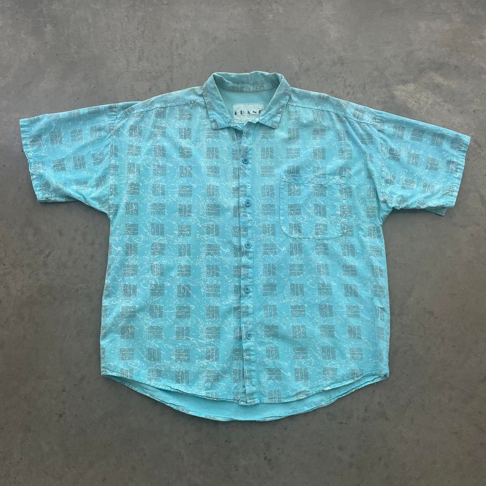 Vintage Vintage Frank Light Blue Patterned Button Up Shirt Size US L / EU 52-54 / 3 - 1 Thumbnail