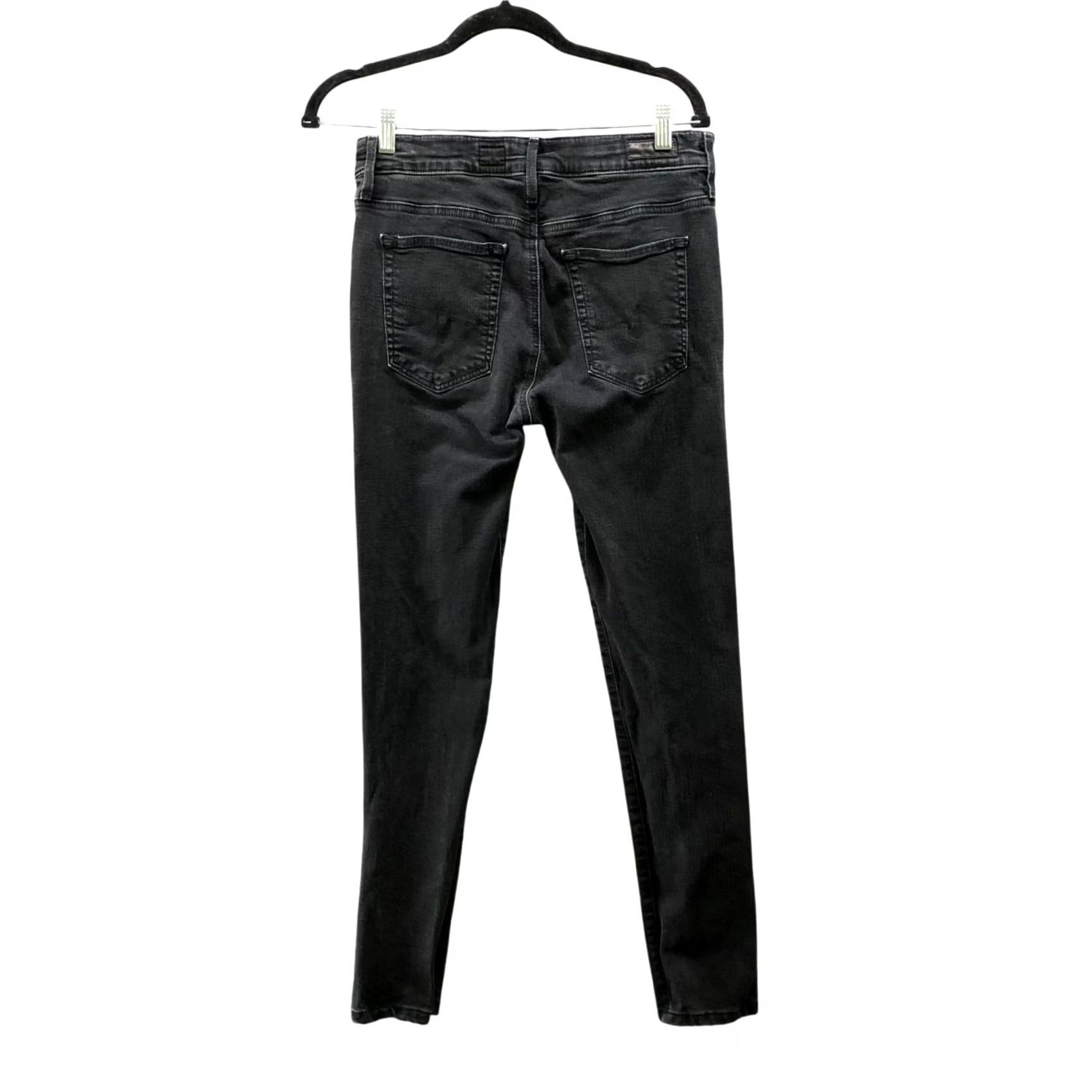 Vintage AG Adriano Goldschmied The Farrah High Rise Skinny Jean Womens 30 Black Size 30" / US 8 / IT 44 - 2 Thumbnail