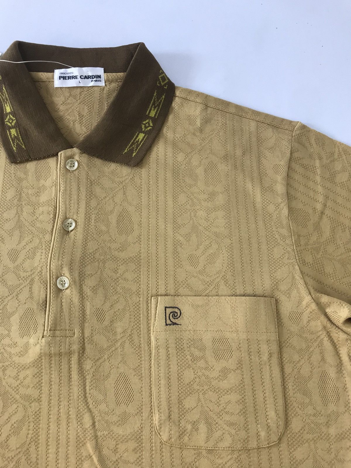 Pierre Cardin 90s Pierre Cardin Paris Tricot Single Pocket Polo Tee Size US M / EU 48-50 / 2 - 4 Thumbnail