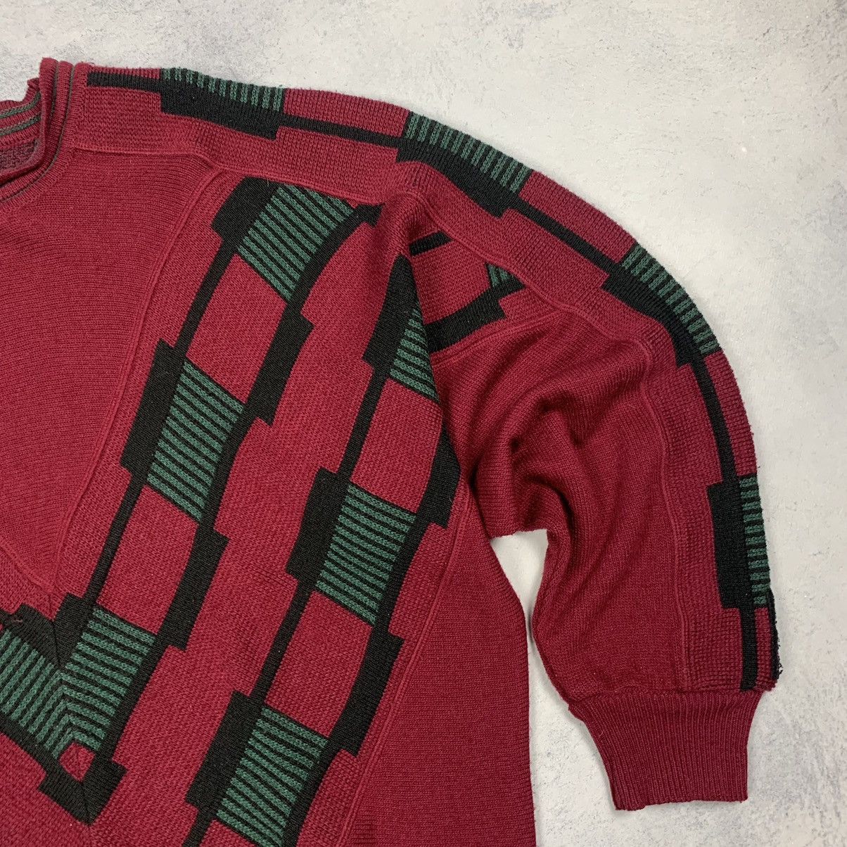 Carlo Colucci Vintage Carlo Collucci 3D Knit Wool Sweater West Germany 90s Size US M / EU 48-50 / 2 - 6 Thumbnail