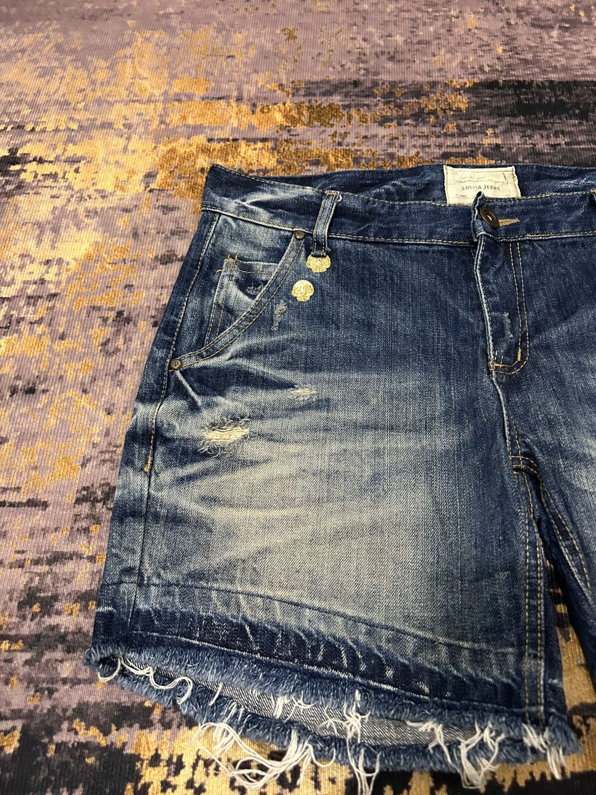 If Six Was Nine Lolita Skull Short Jeans Size US 35 - 4 Thumbnail