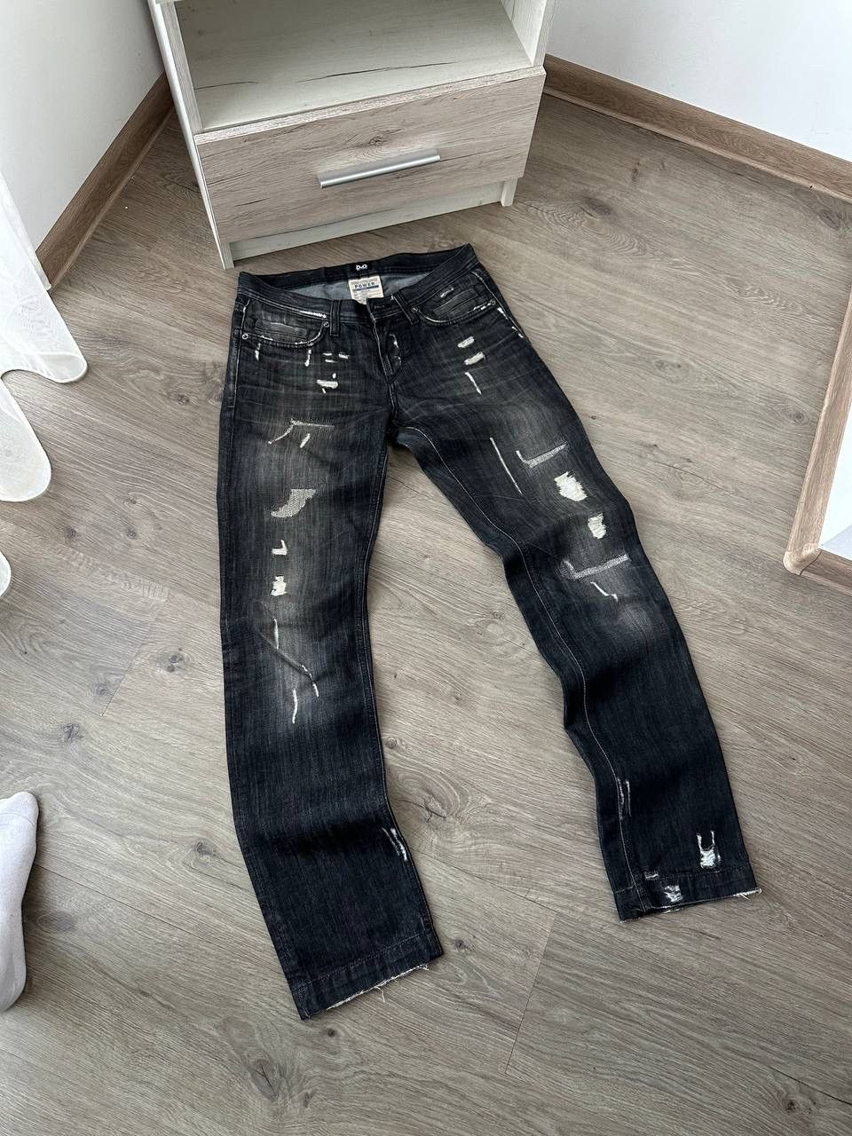 Dolce & Gabbana × Vintage Vintage Dolce Gabbana Denim Black Power Pants Size US 30 / EU 46 - 4 Thumbnail