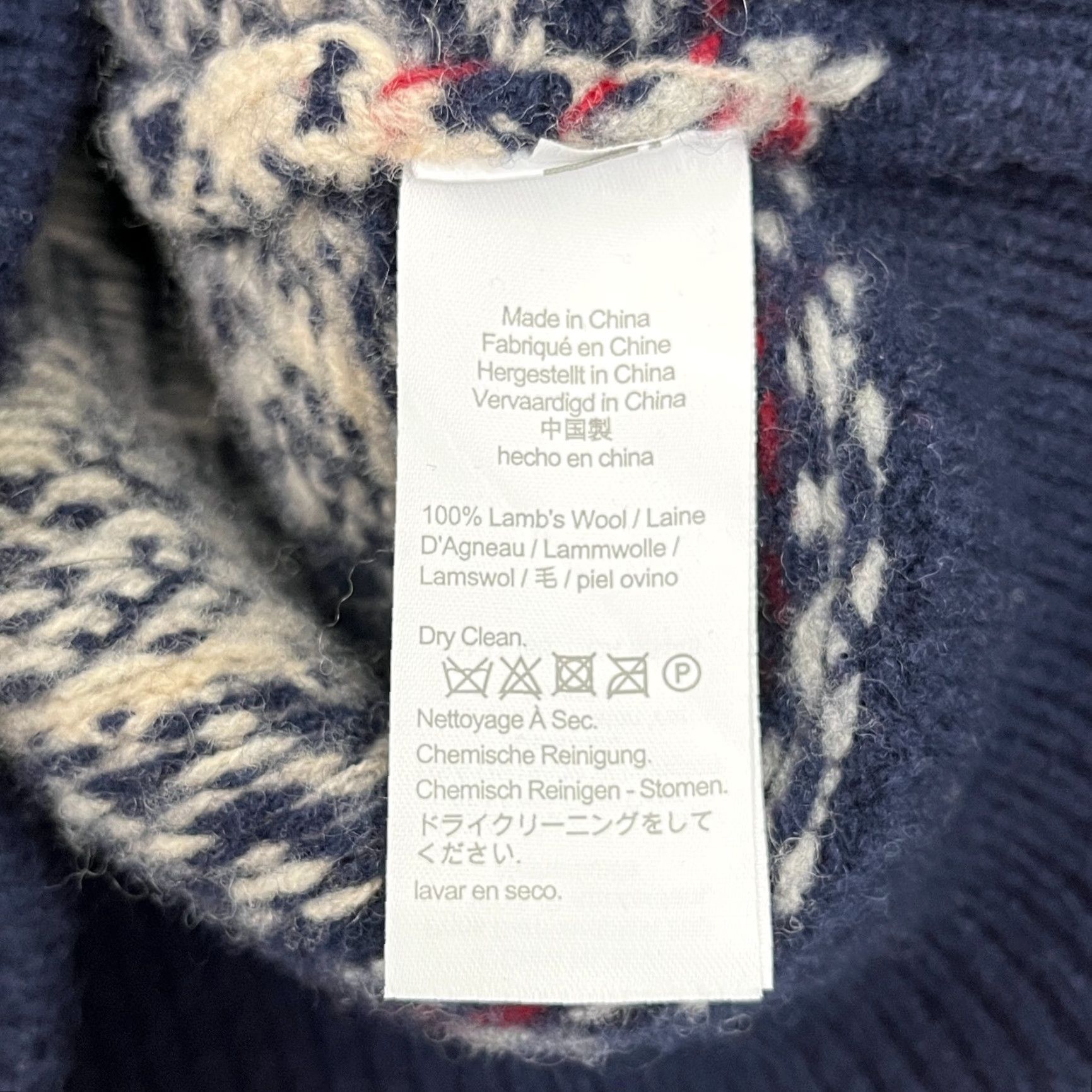 J.Crew J. Crew Sweater Womens L Lambs Wool Fair Isle Birds Eye Nautical Pullover BU886 Size L / US 10 / IT 46 - 7 Thumbnail