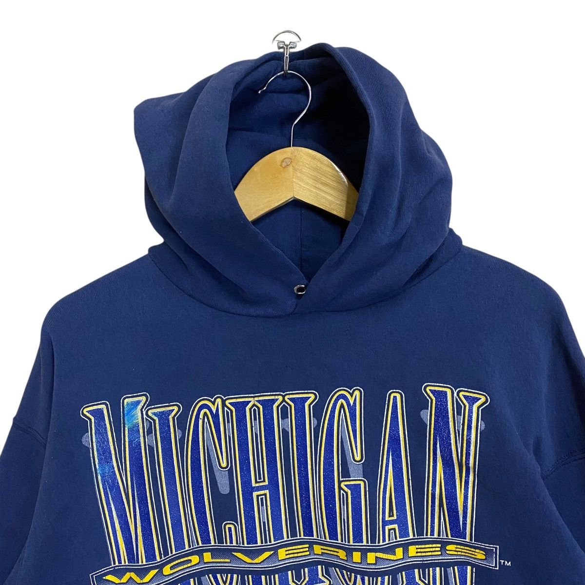 NFL Vintage 90s Michigan Wolverines Big Logo Crewneck Hoodie Size US L / EU 52-54 / 3 - 4 Thumbnail