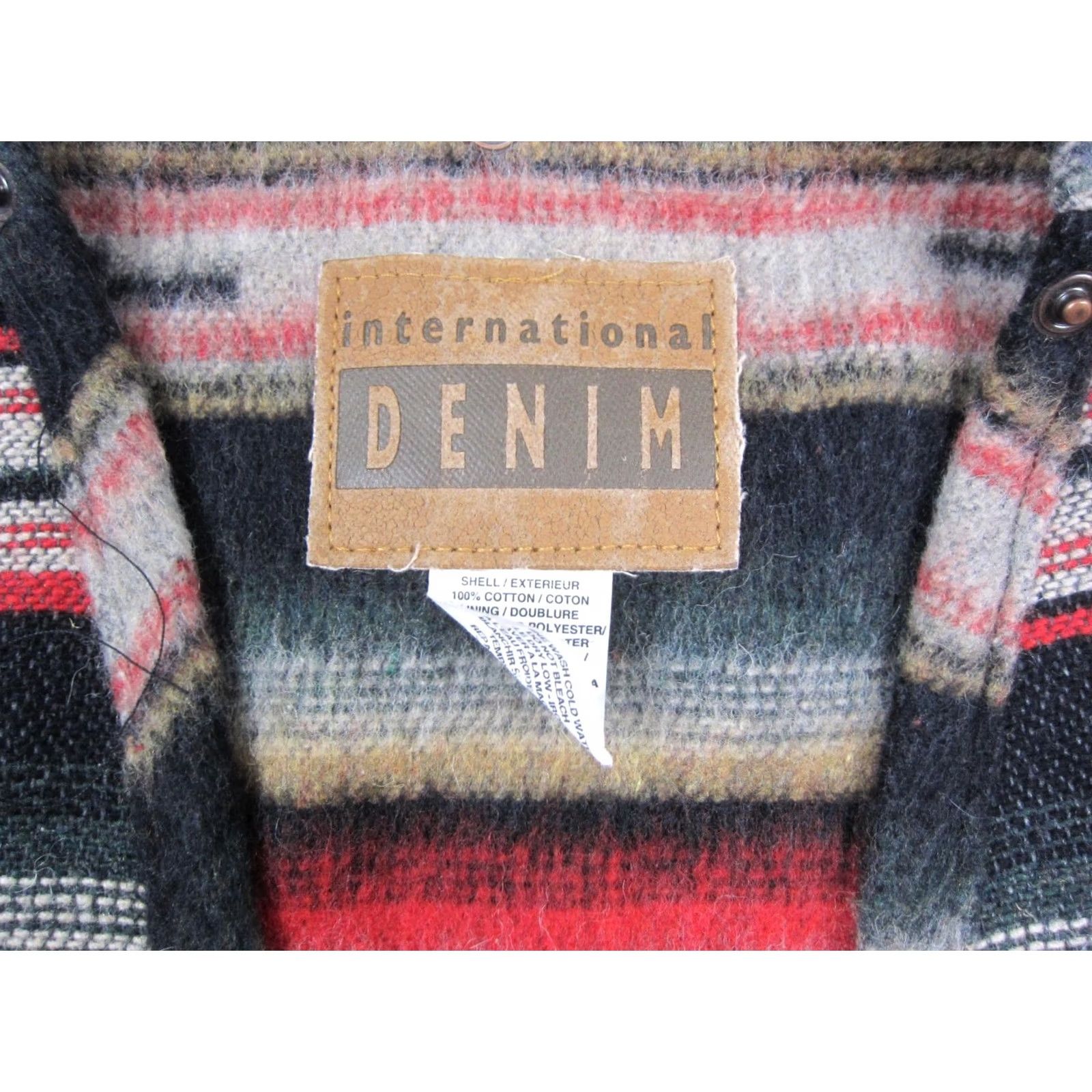 Vintage VINTAGE International Denim Vest Mens M Red Aztec 90s Snap Shirt Size US M / EU 48-50 / 2 - 5 Thumbnail