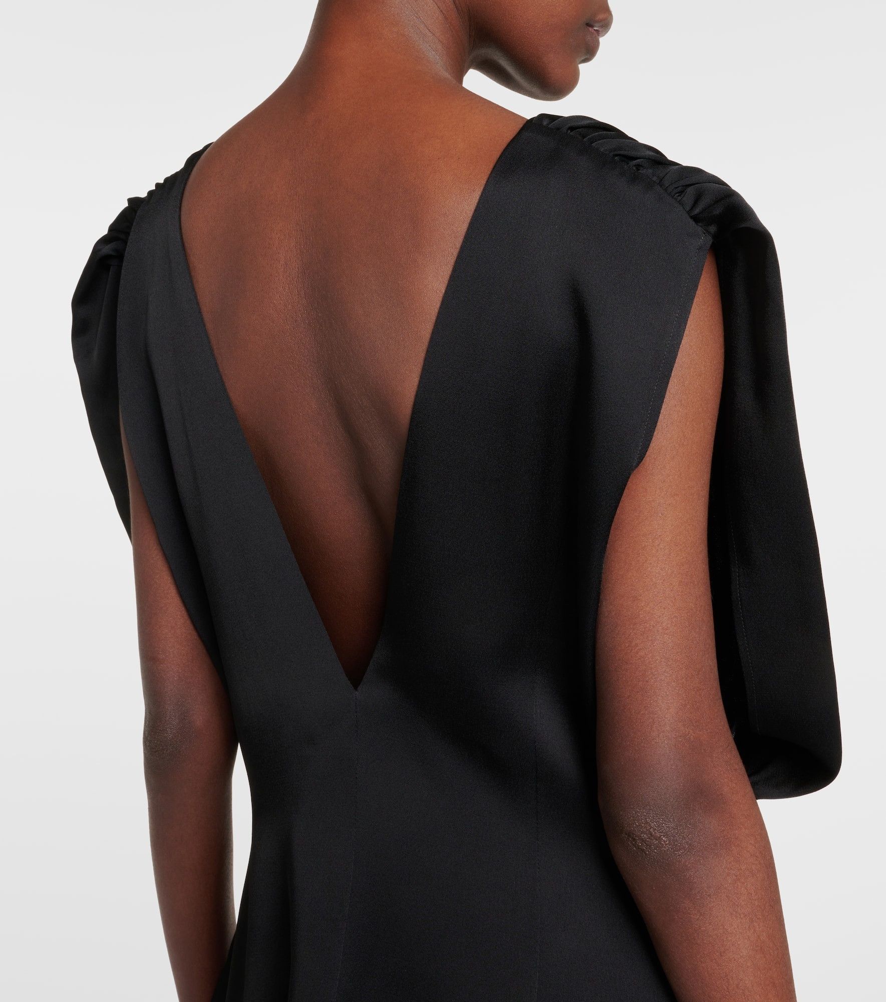 Jil Sander o1mt1gz0725 Satin Top in Black Size S / US 4 / IT 40 - 6 Thumbnail