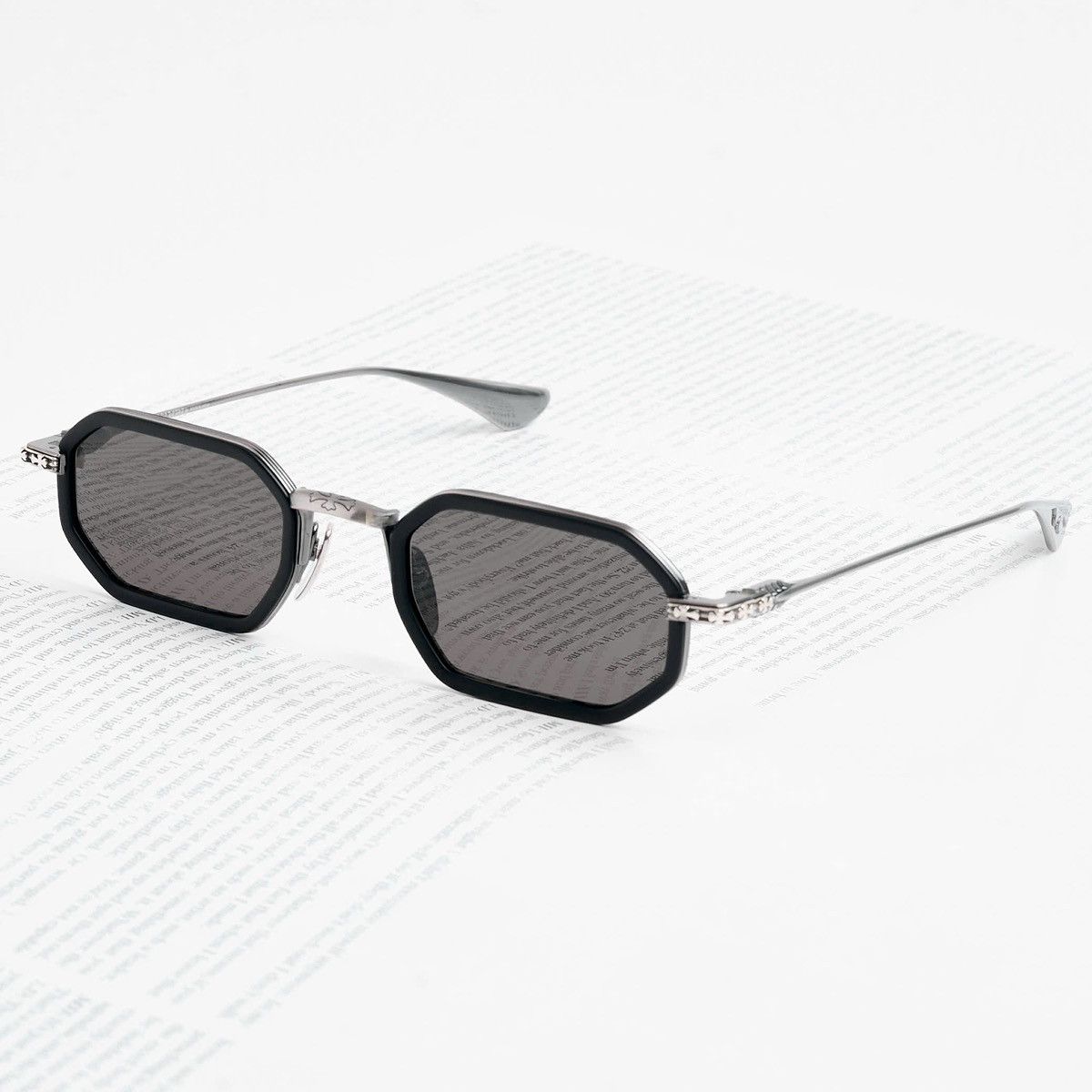 Chrome Hearts CHROME HEARTS STYLIDA MATTE BLACK/PEWTER SUNGLASSES Size ONE SIZE - 2 Thumbnail