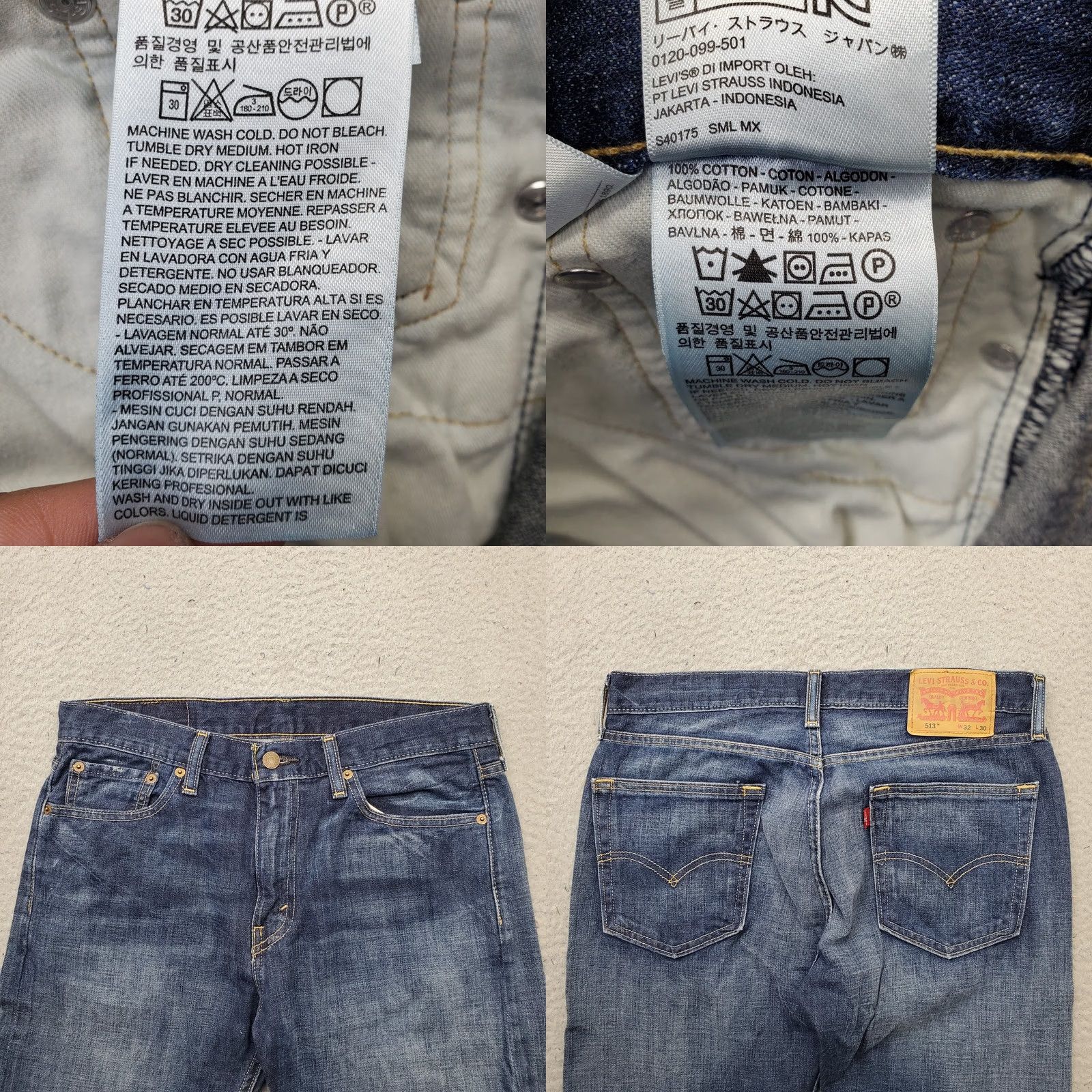 Levi's Levi's Mens 513 Jeans Jeans Shirt? 32x30 Blue Denim Faded Grunge Straight Leg Streetwear Size 32 Mens Size US 32 / EU 48 - 8 Thumbnail