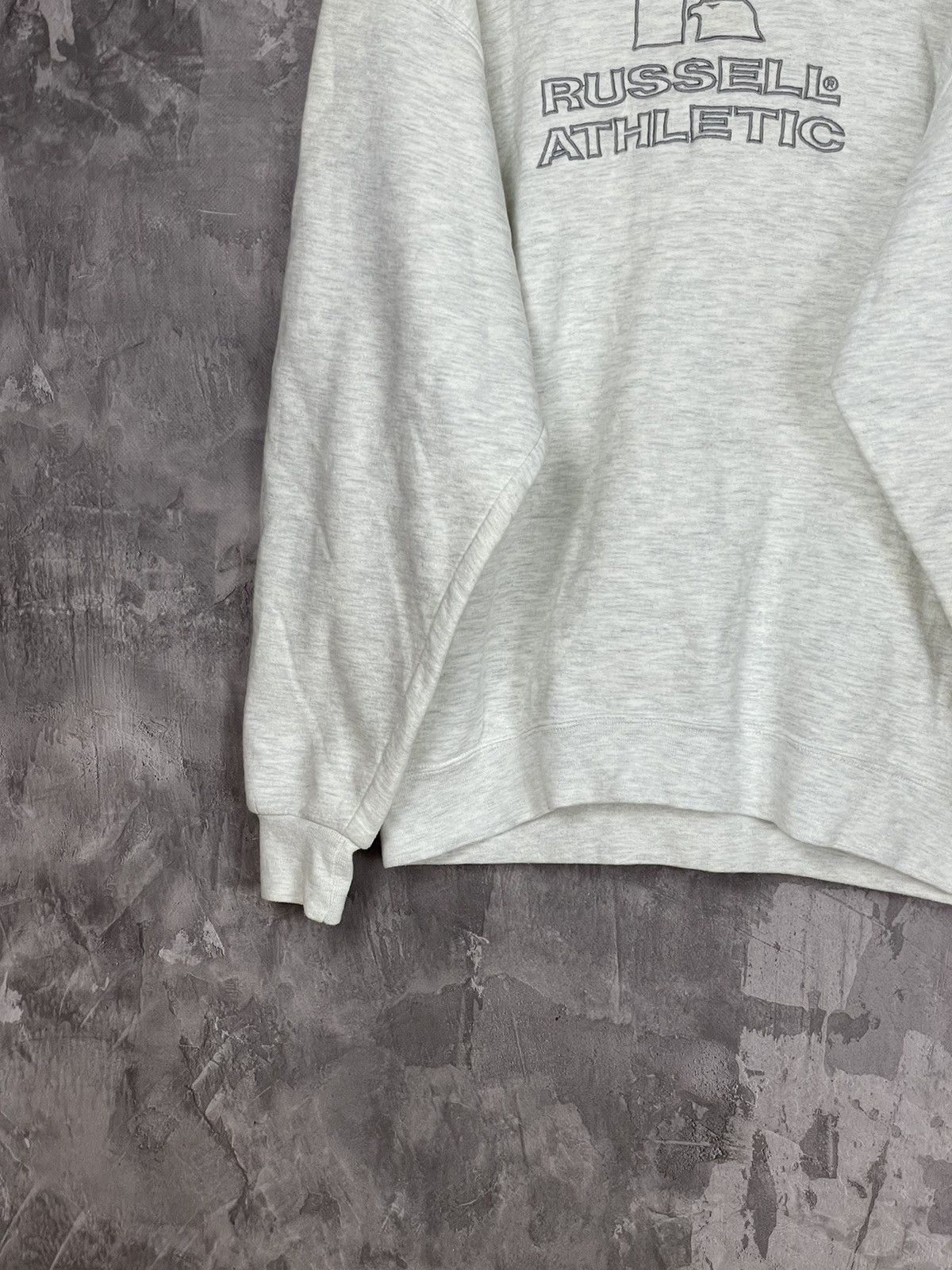 Russell Athletic × Vintage Vintage Russell Athletic Big Logo Light Grey Sweatshirt Size US M / EU 48-50 / 2 - 5 Thumbnail