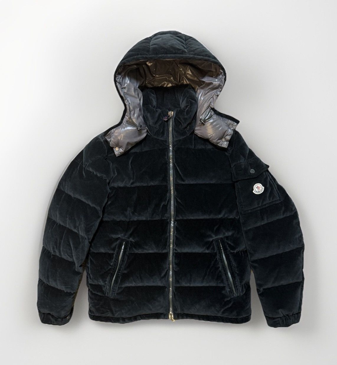 Moncler Moncler May Velvet Down Jacket Black Size US L / EU 52-54 / 3 - 1 Thumbnail