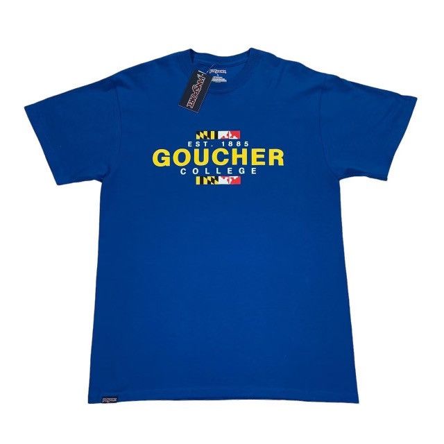 Jansport Vintage Jansport Goucher College Blue & Yellow T Shirt Size US L / EU 52-54 / 3 - 1 Thumbnail