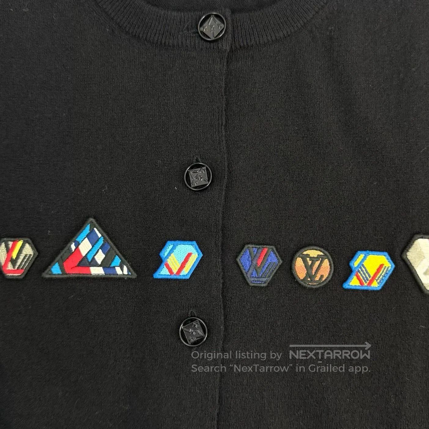 Louis Vuitton LV Black Wool Cardigan with Logo Badges. Size US S / EU 44-46 / 1 - 7 Thumbnail