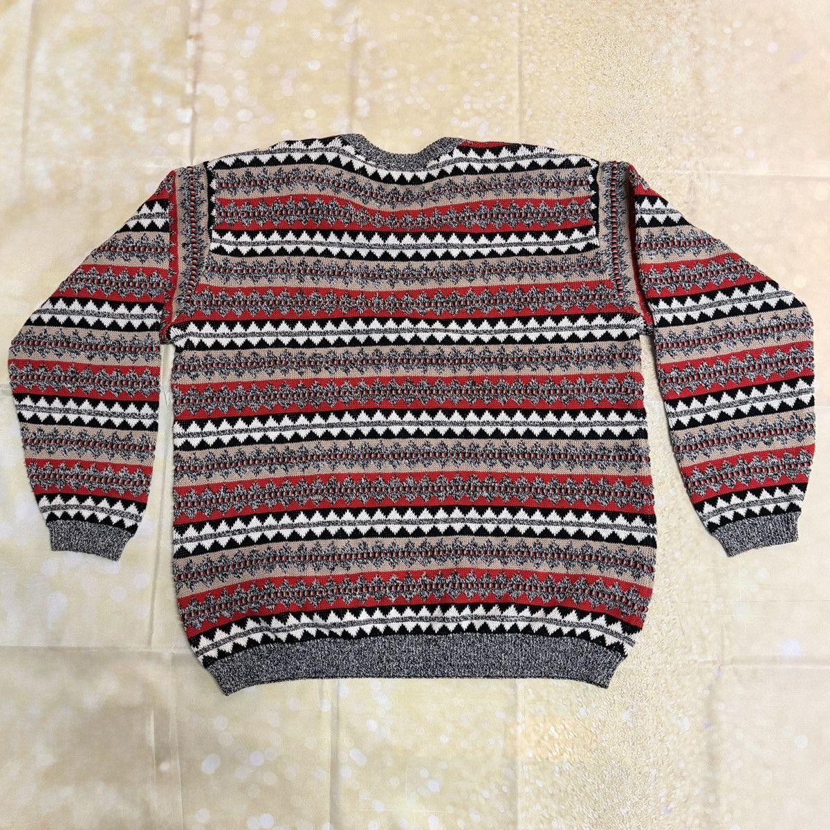 Other Vintage Cotton Sweater Sz Large Essential Elements Geometric Size US L / EU 52-54 / 3 - 5 Thumbnail