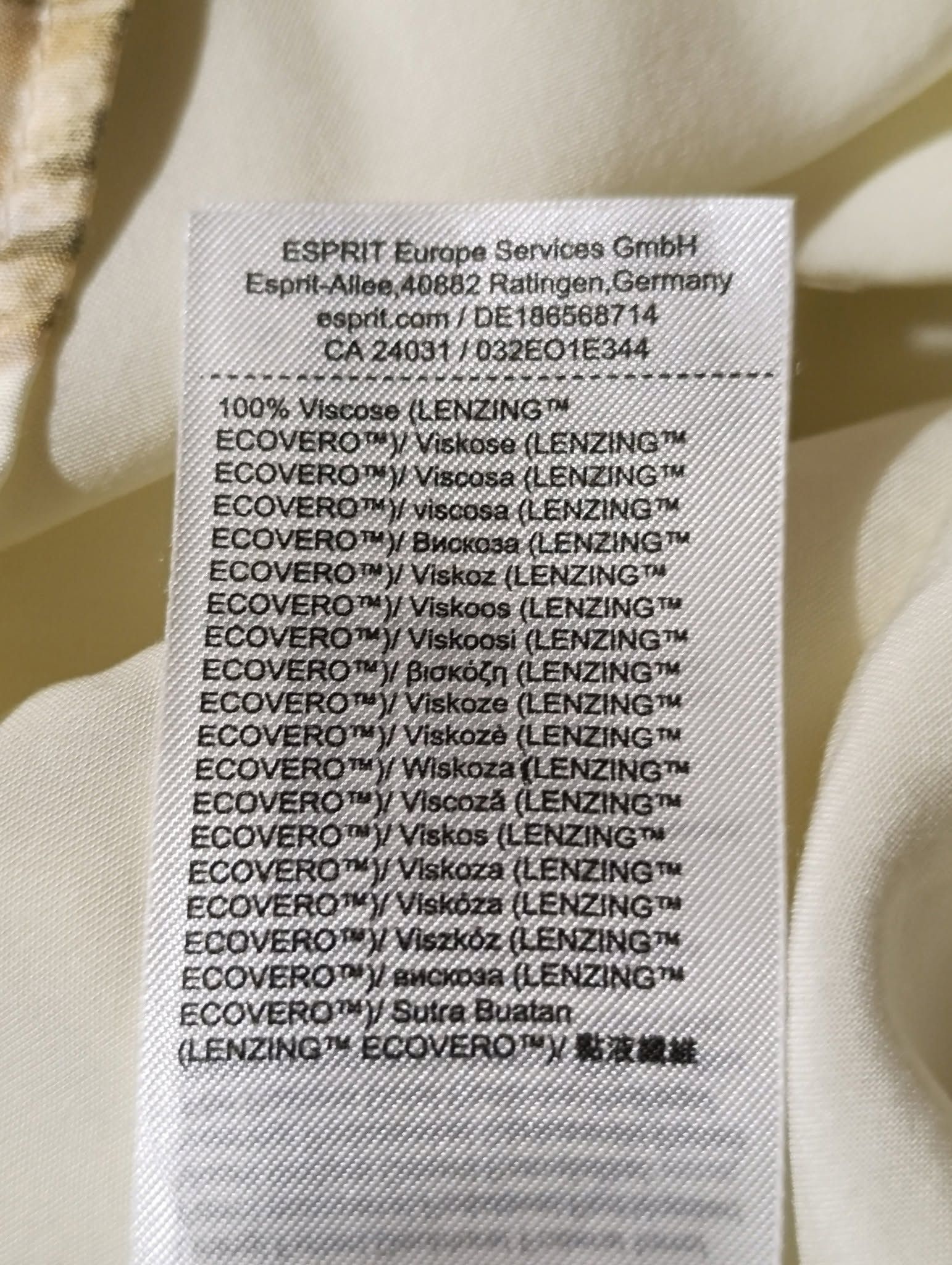 Esprit Esprit Wrap Satin Dress Floral Print 36 – Ecovero Viscose Size XS / US 0-2 / IT 36-38 - 9 Thumbnail