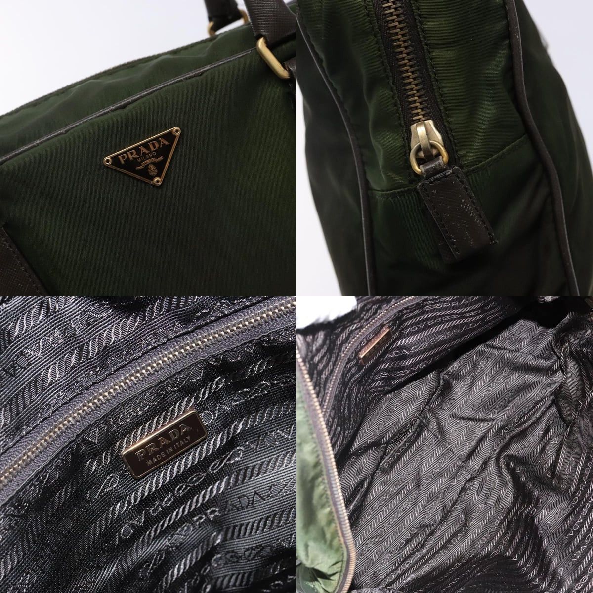 Prada PRADA Shoulder Bag Nylon Green Gold Size ONE SIZE - 11 Thumbnail