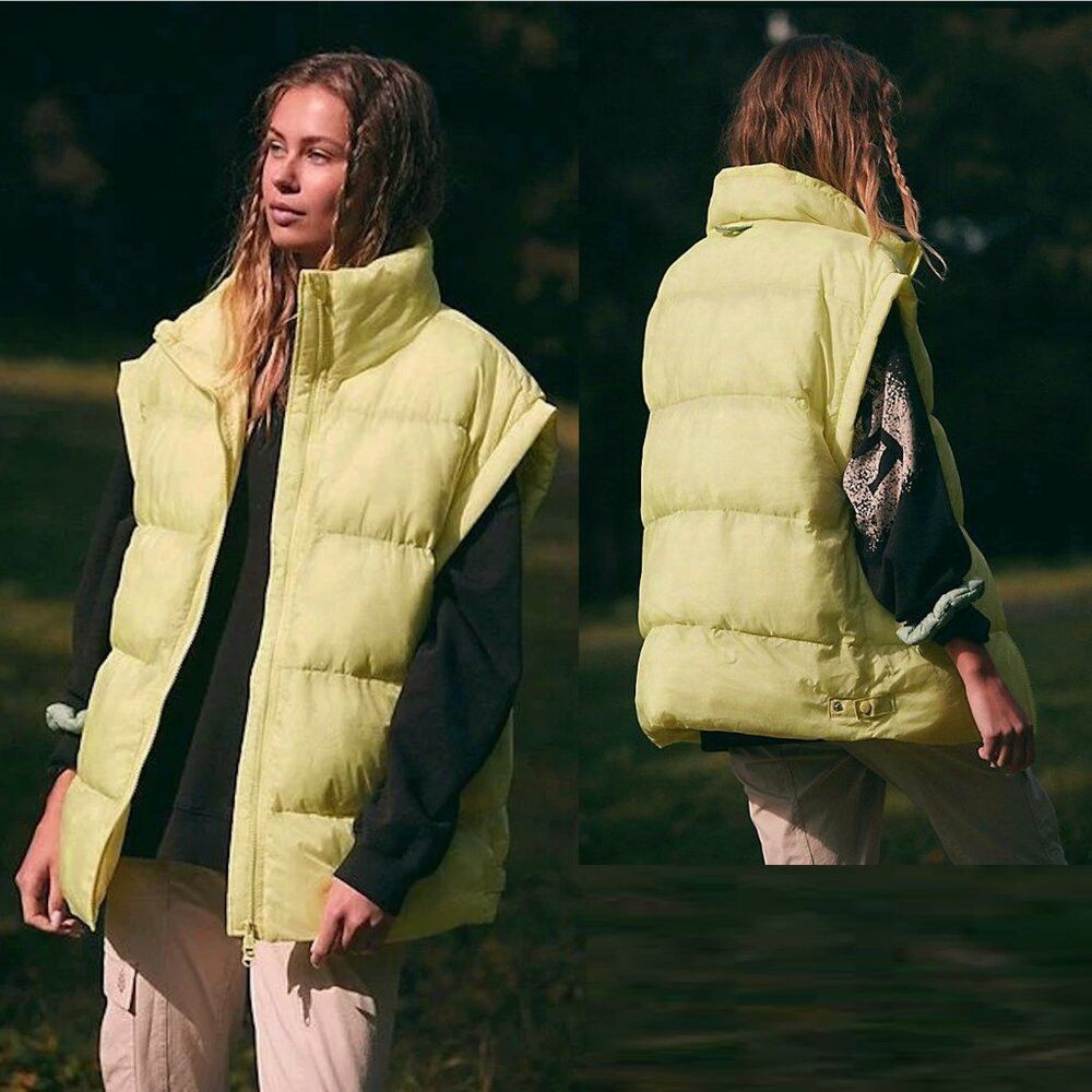 Free People NWT New $148 Free People In A Bubble Yellow Puffer Vest Siz Size M / US 6-8 / IT 42-44 - 1 Thumbnail