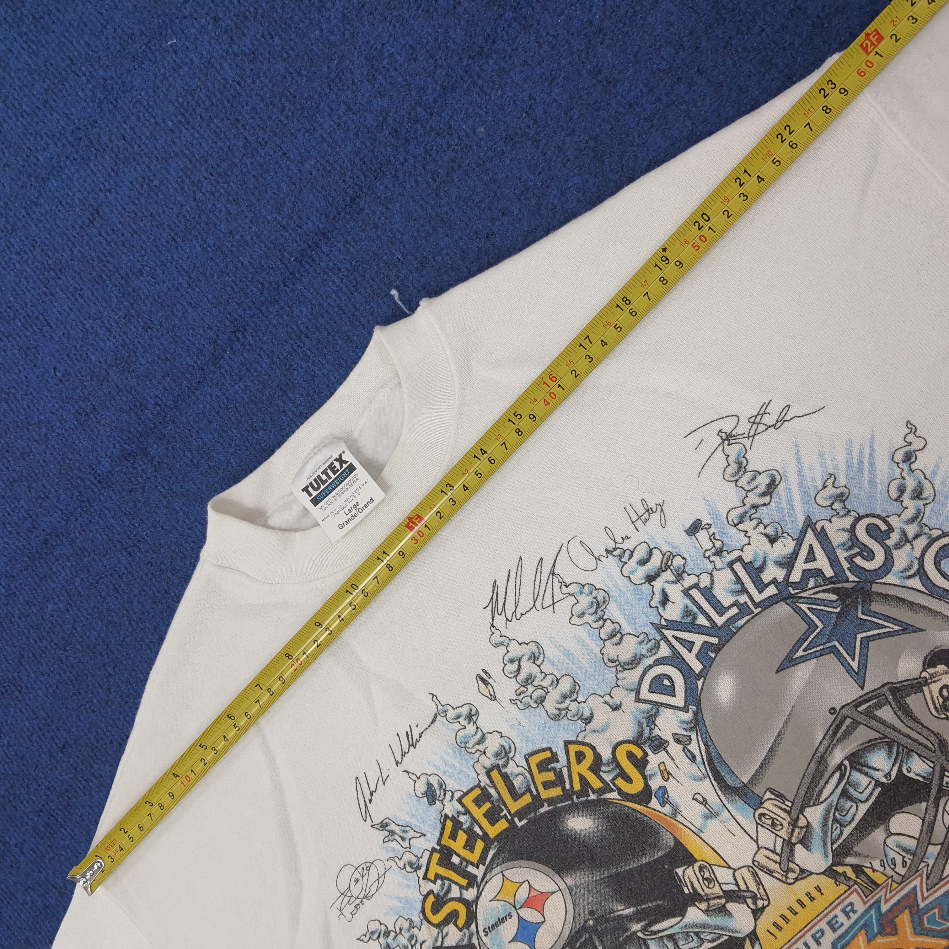 Tultex Vintage Super Bowl Steelers & Cowboys NFL Sweatshirt C253N10 Size US L / EU 52-54 / 3 - 9 Thumbnail