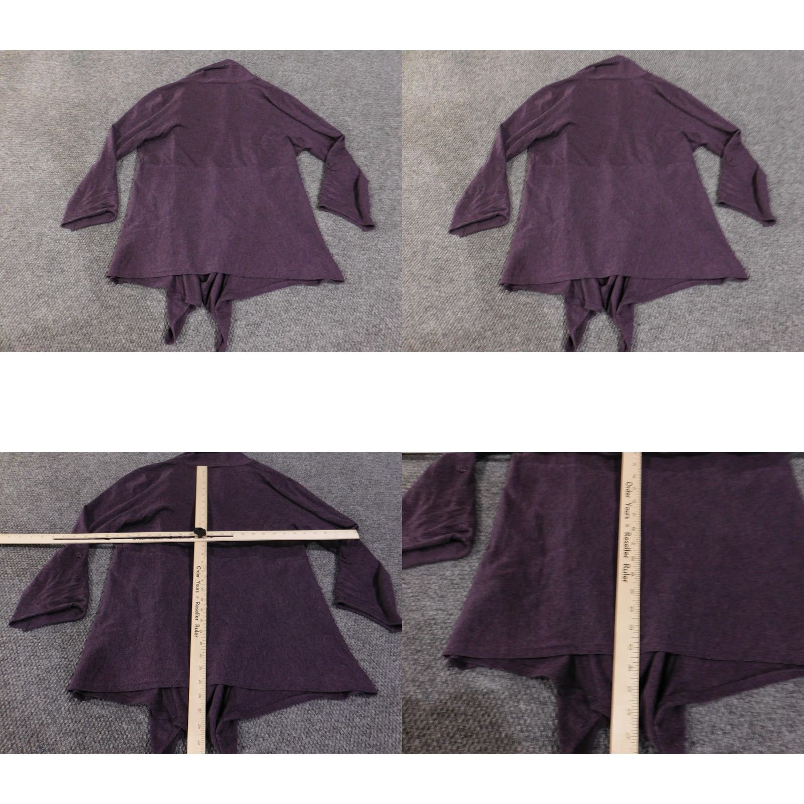 Coldwater Creek VINTAGE? (No) Coldwater Creek Cardigan Womens L Purple Open Front Draped Hem Knit Sweater Ladies Large Asymmetrical Hem Size L / US 10 / IT 46 - 8 Thumbnail
