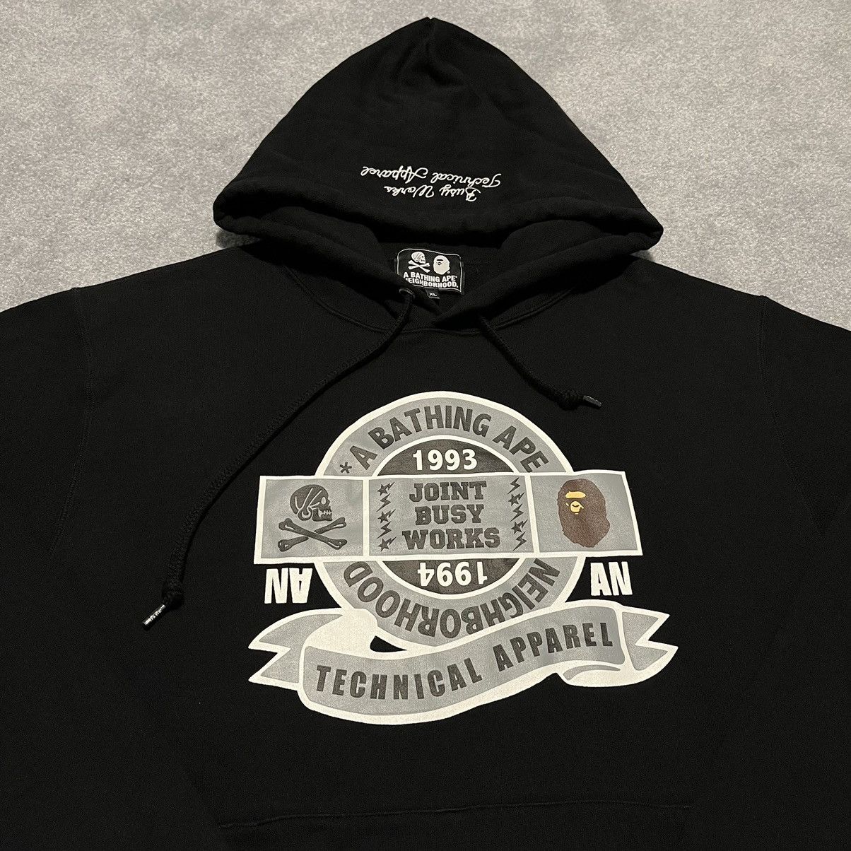 Bape × Neighborhood A Bathing Ape Bape Neighborhood Relaxed Fit Pullover Hoodie Size US XL / EU 56 / 4 - 3 Thumbnail