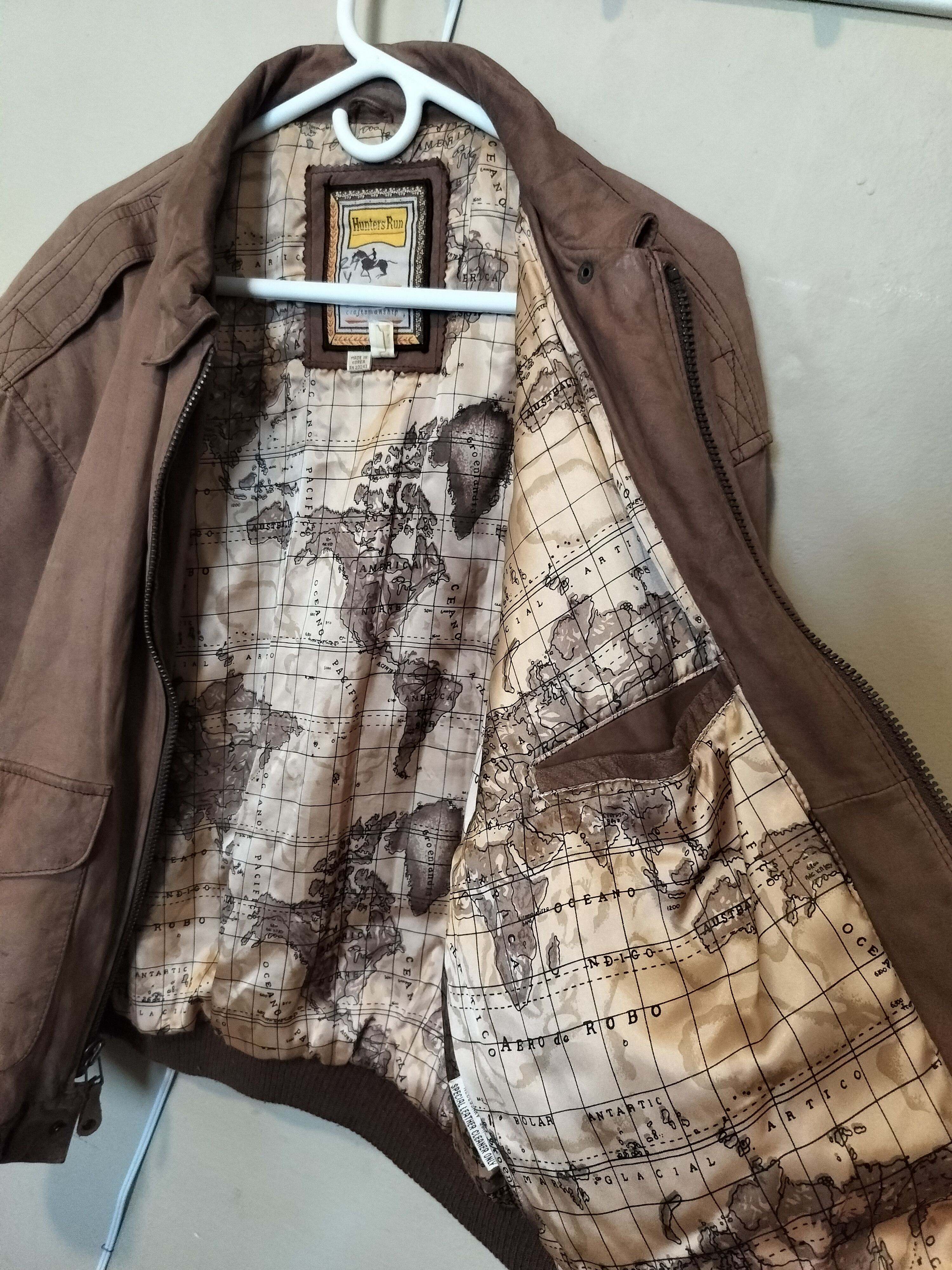 Other Hunters Run Suede Leather Bomber Jacket Size L Size US L / EU 52-54 / 3 - 2 Thumbnail
