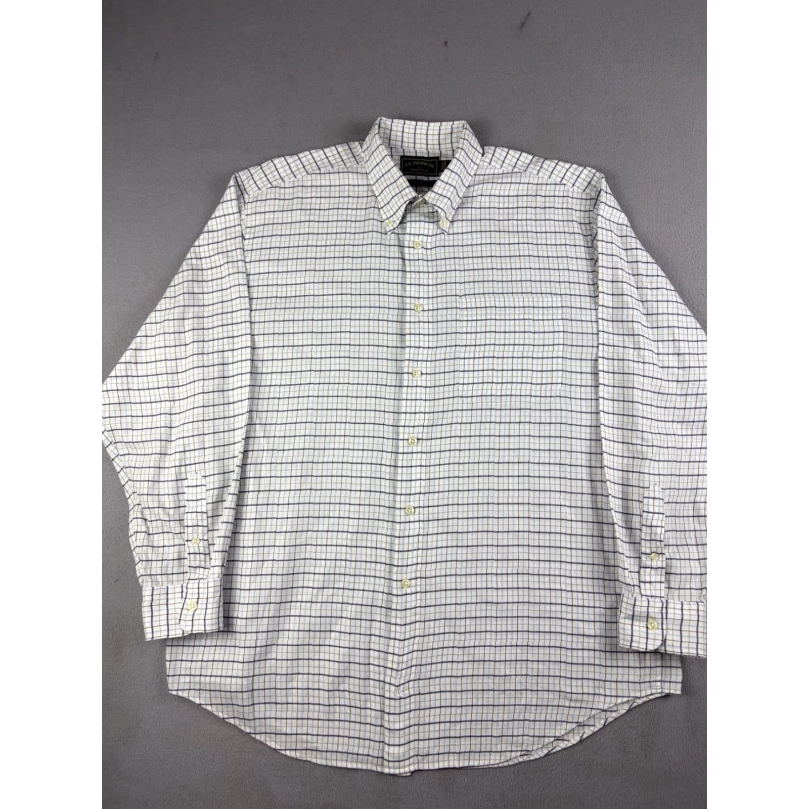Filson VINTAGE Filson Shirt Men L White Plaid Button-Down Cotton Regular Size Large Size US L / EU 52-54 / 3 - 2 Thumbnail