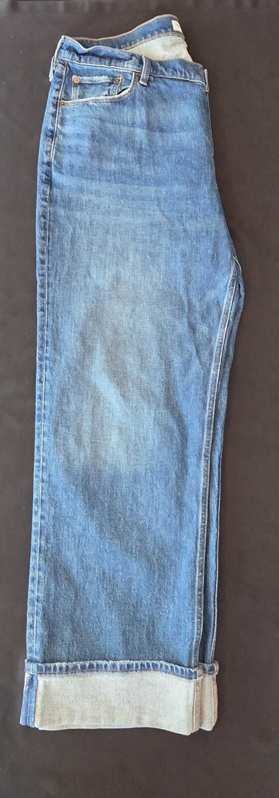 Abercrombie & Fitch Abercrombie & Fitch The Baggy Low Rise Curve Jeans Size 33 Size 33" - 8 Thumbnail