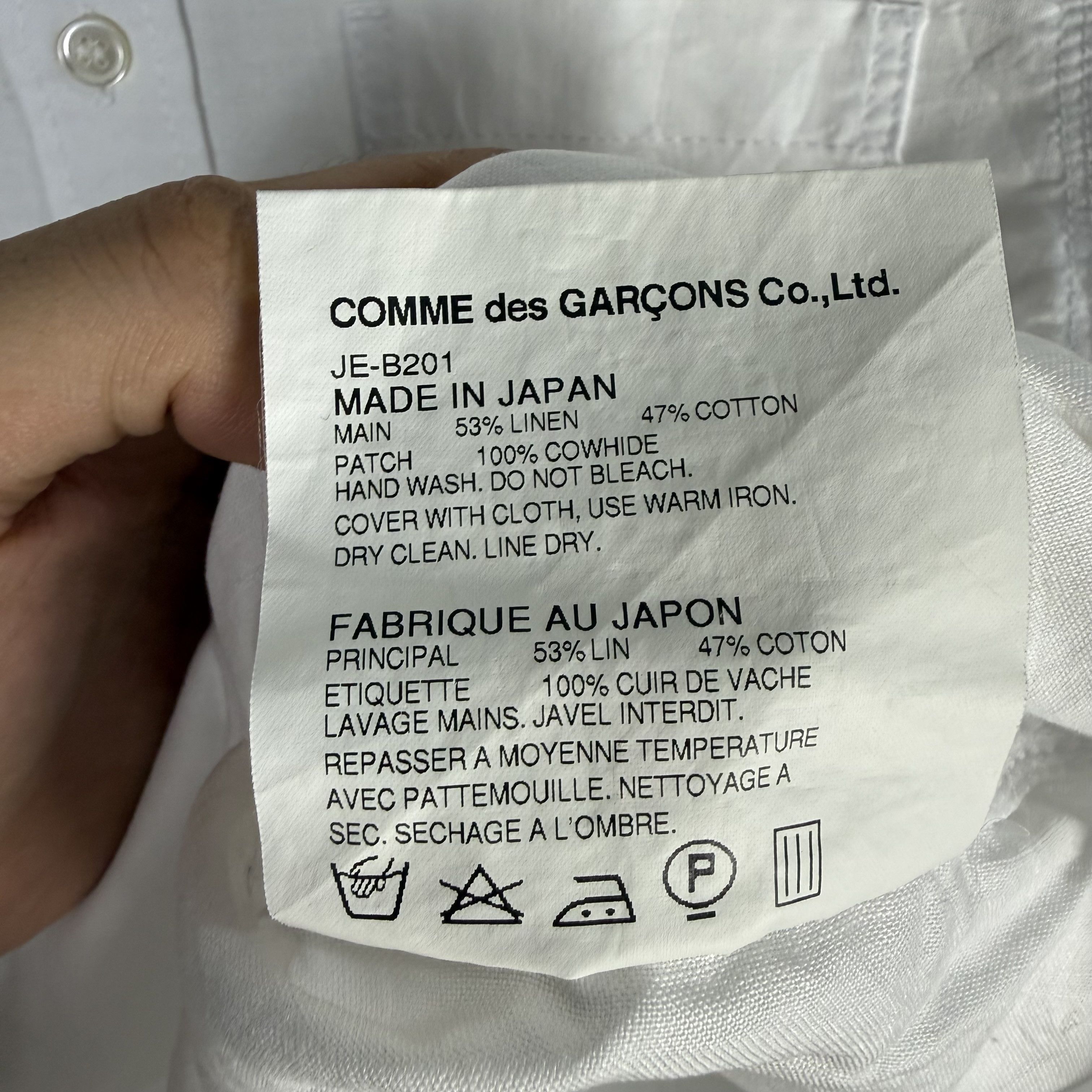 Comme des Garcons Junya Watanabe CDG Linen Shirt Size US XS / EU 42 / 0 - 8 Thumbnail