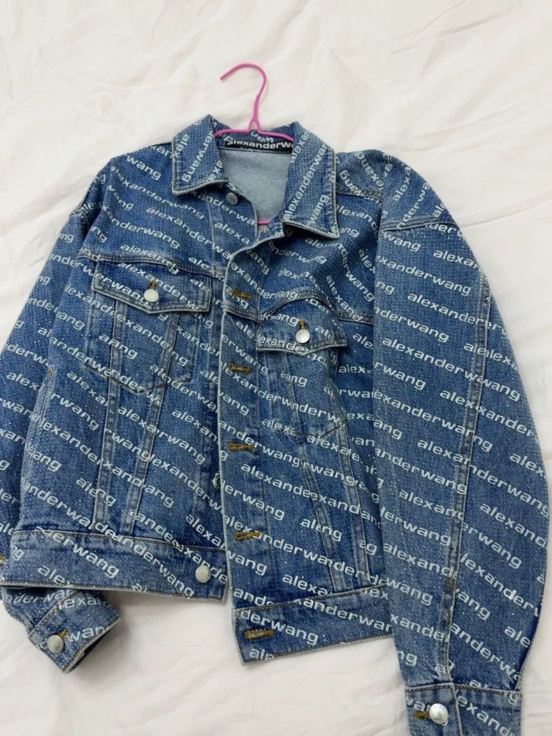 Other Alexander Wang Rhinestone Denim Jacket- Size XS / US 0-2 / IT 36-38 - 1 Thumbnail