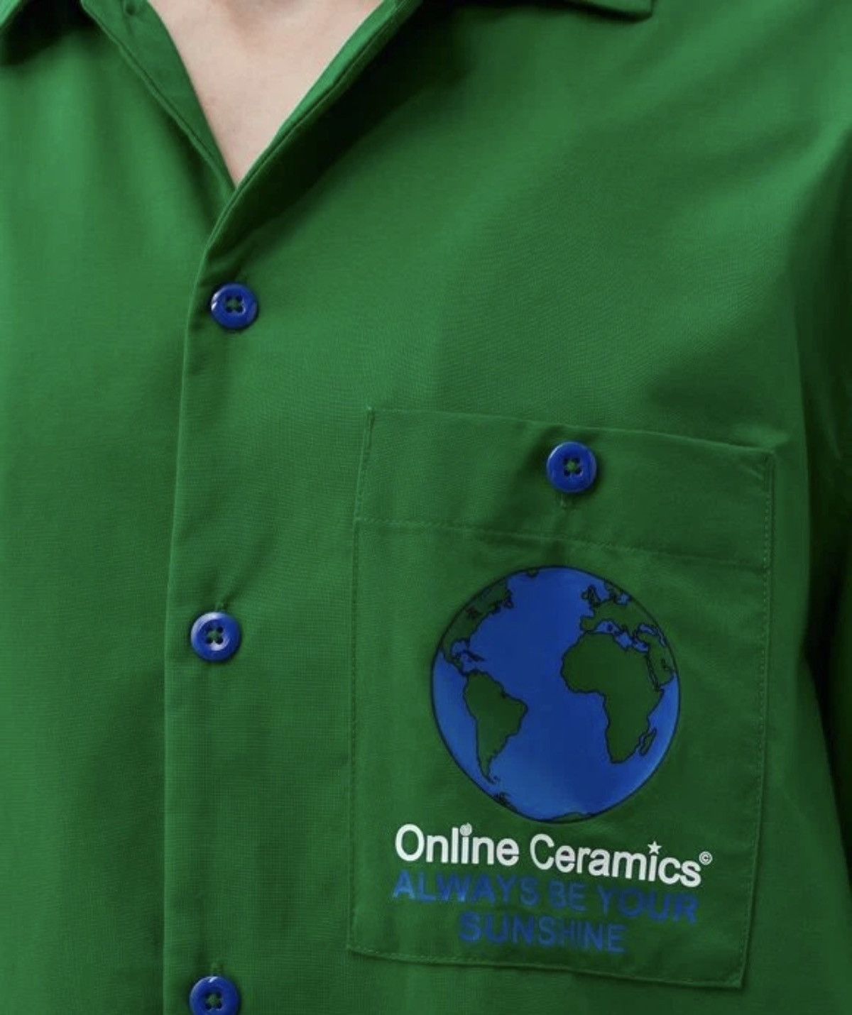 Online Ceramics × The North Face Online Ceramics TNF x OC SS Button Front Shirt Green size XL Size US XL / EU 56 / 4 - 3 Thumbnail