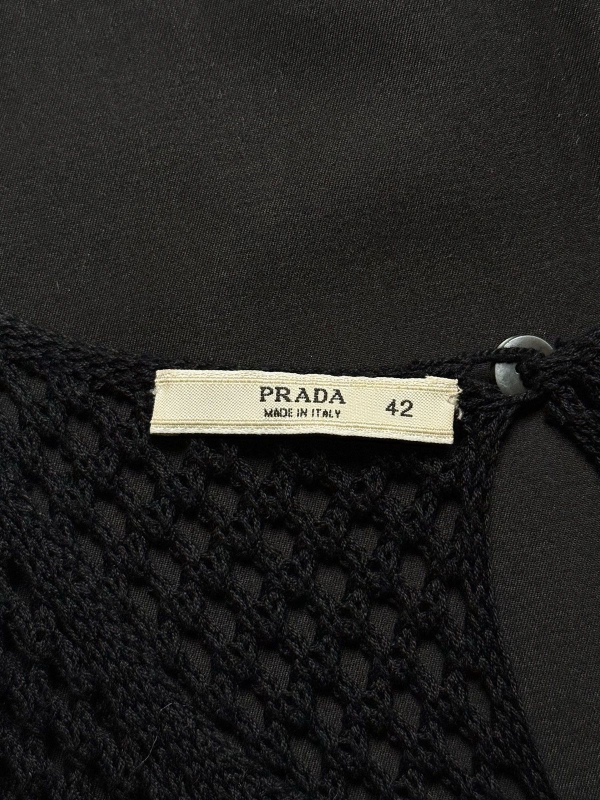 Prada Prada crochet knit small black dress Size M / US 6-8 / IT 42-44 - 3 Thumbnail