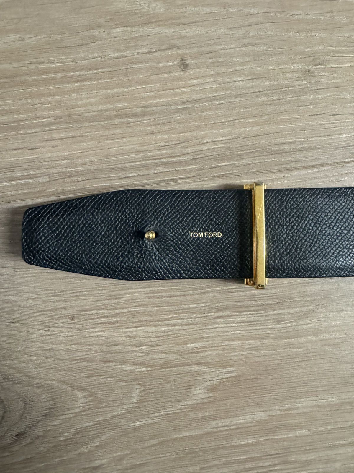 Tom Ford Tom Ford Reversible T Buckle Belt Black/Brown Grain Leather Size 38 - 3 Thumbnail