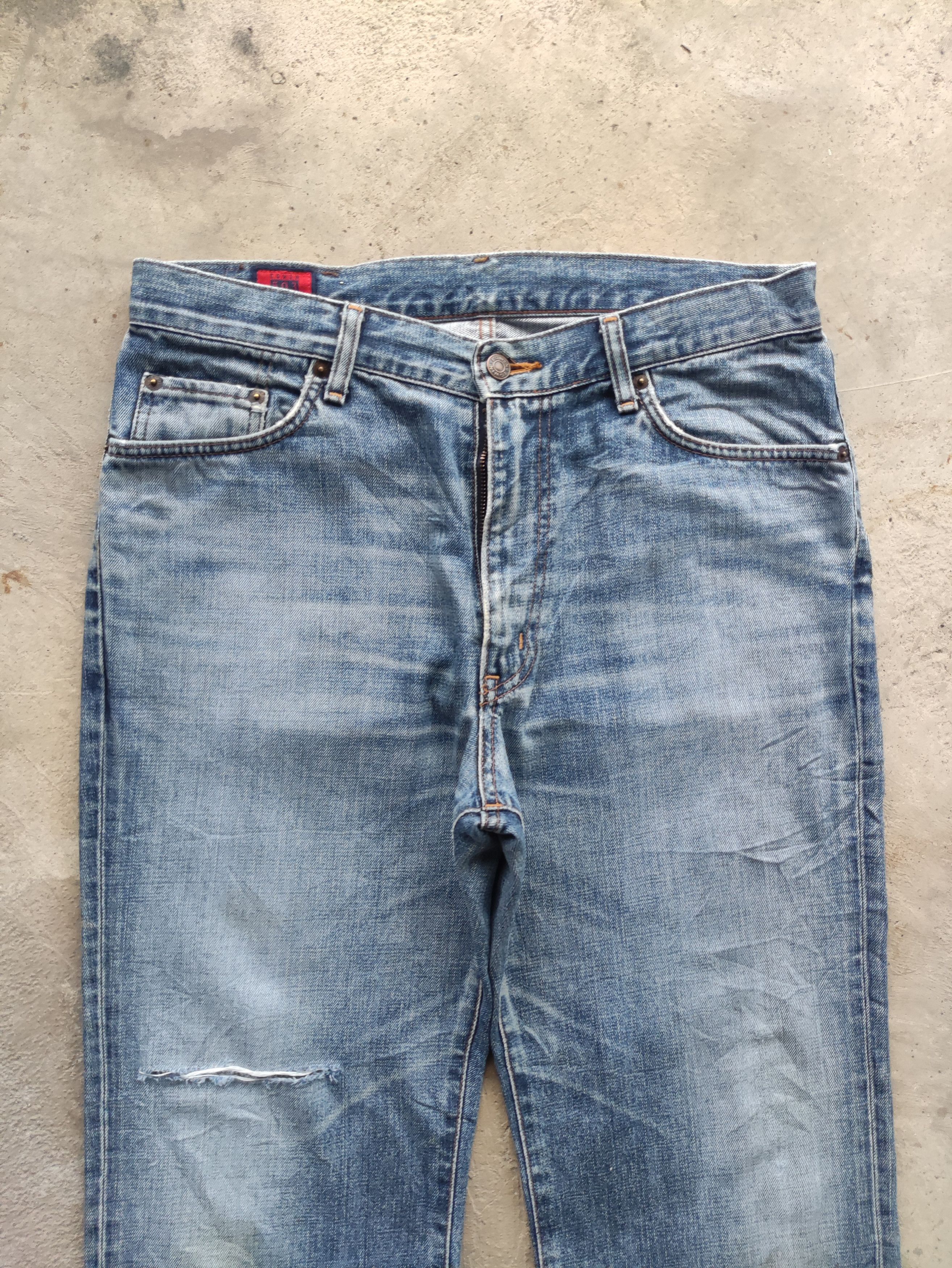Edwin Vintage Edwin 503 Japan Distressed Faded Denim Size US 35 - 3 Thumbnail