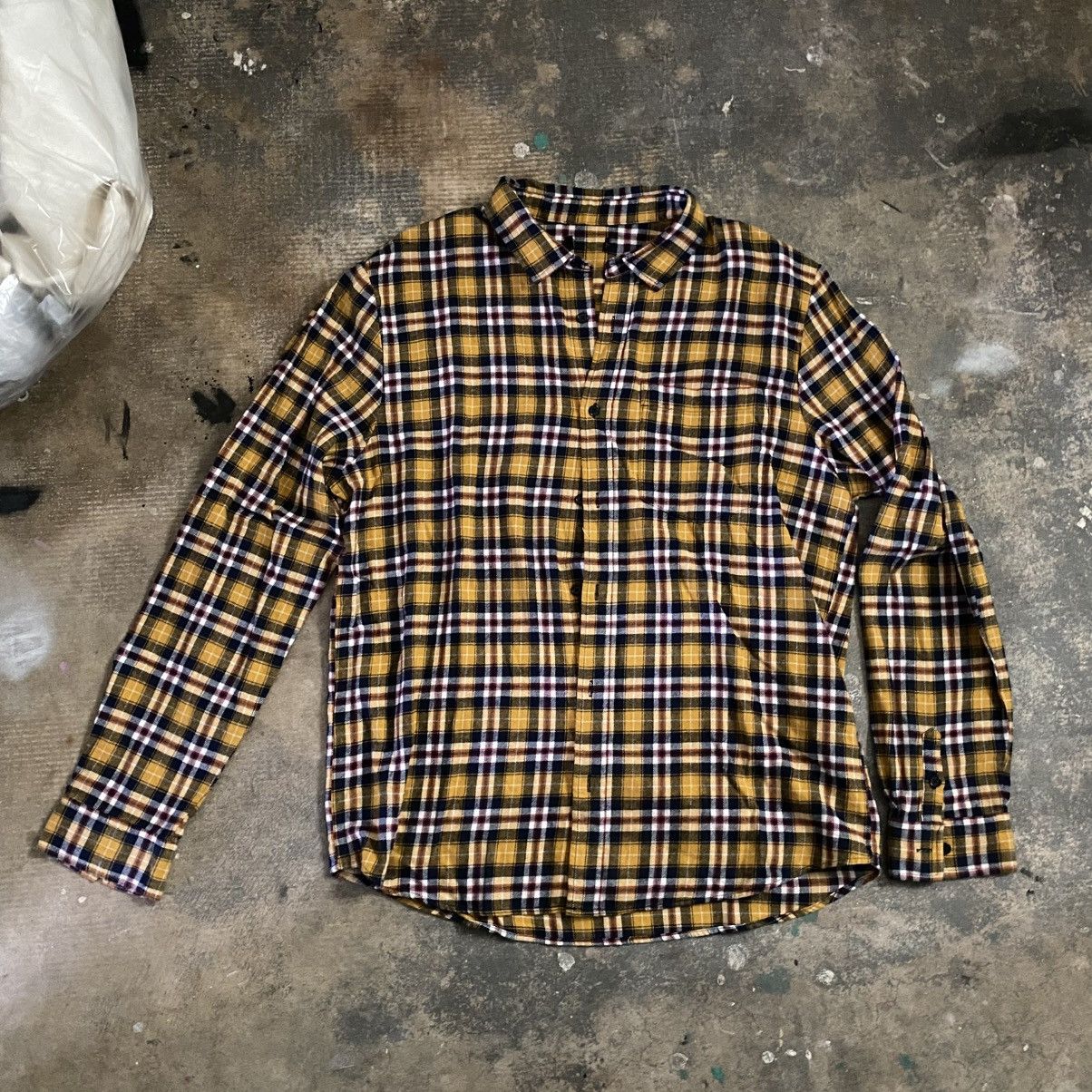 Other Yellow Multicolor Plaid Shirt Size M Size US M / EU 48-50 / 2 - 3 Thumbnail
