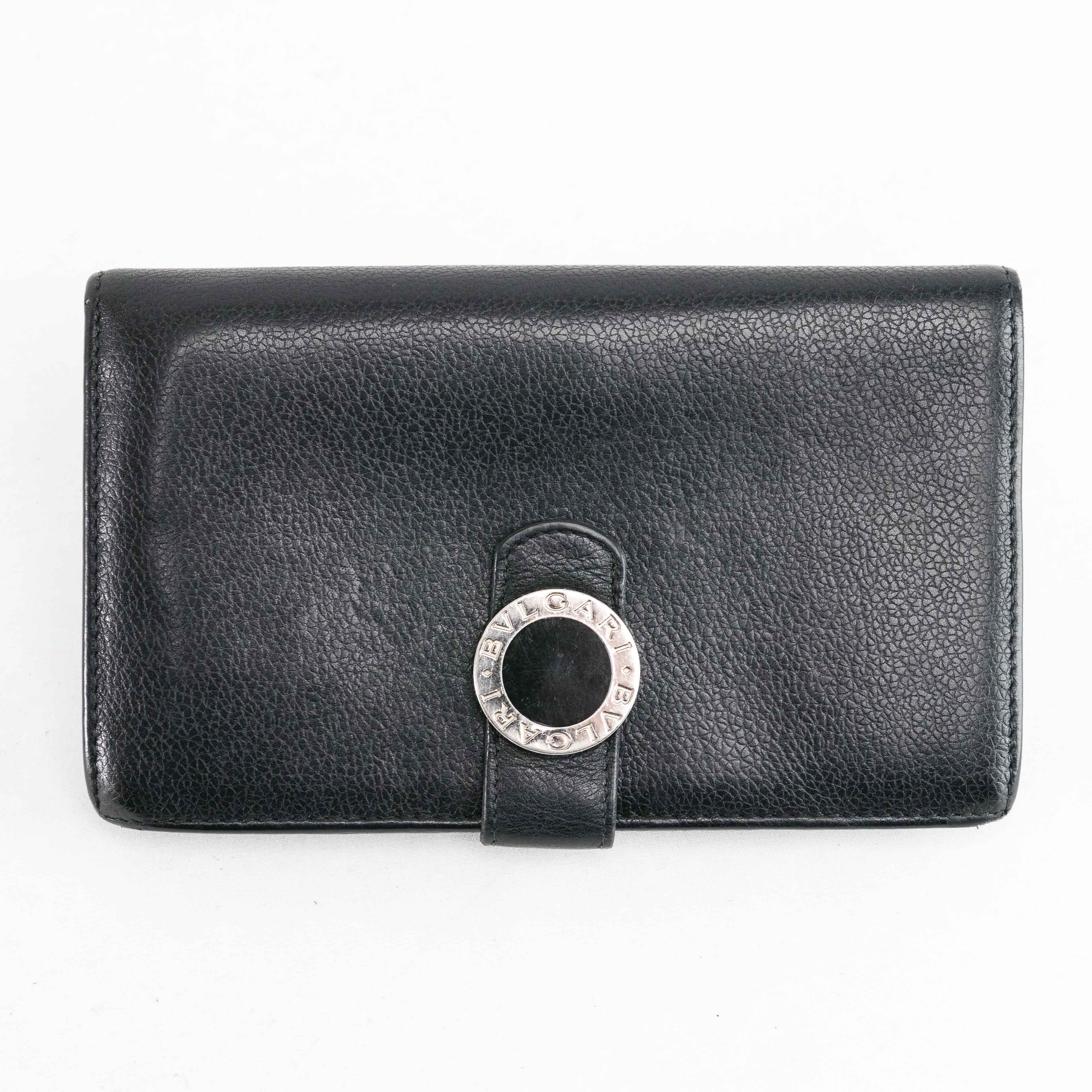 Bvlgari BVLGARI Black Leather Bi-fold Continental Wallet Size ONE SIZE - 3 Thumbnail