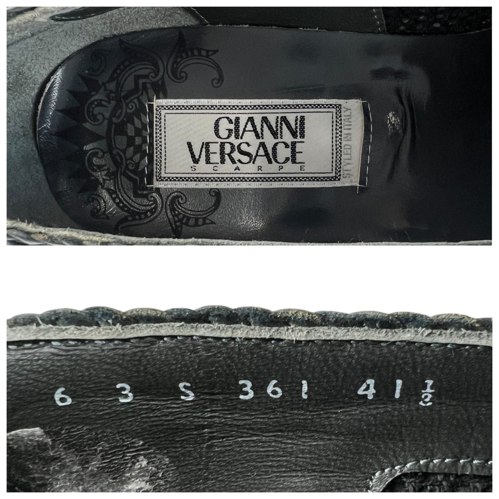 Versace Versace Vintage Leather Woven Loafers Size US 8 / EU 41 - 7 Thumbnail