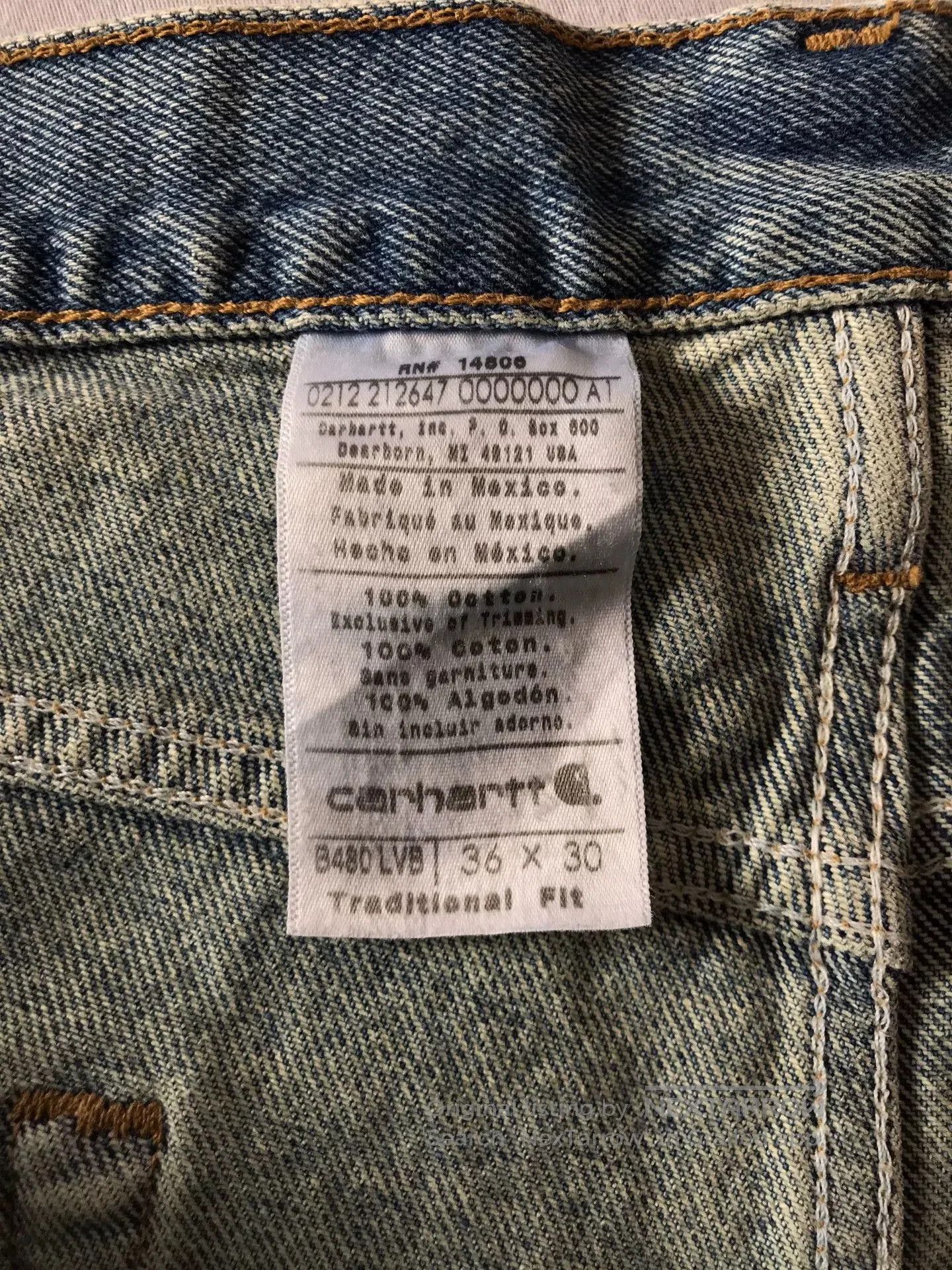 Carhartt Carhartt B480 Washed Jeans W36L30. Size US 36 / EU 52 - 9 Thumbnail