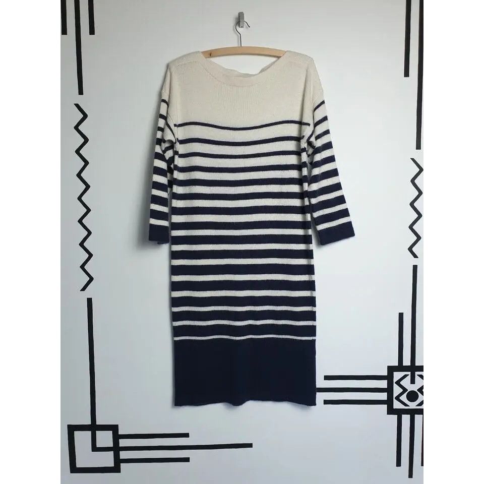 Jean Paul Gaultier Jean Paul Gaultier Lindex Casual Dress Wool Striped Size L Size L / US 10 / IT 46 - 4 Thumbnail