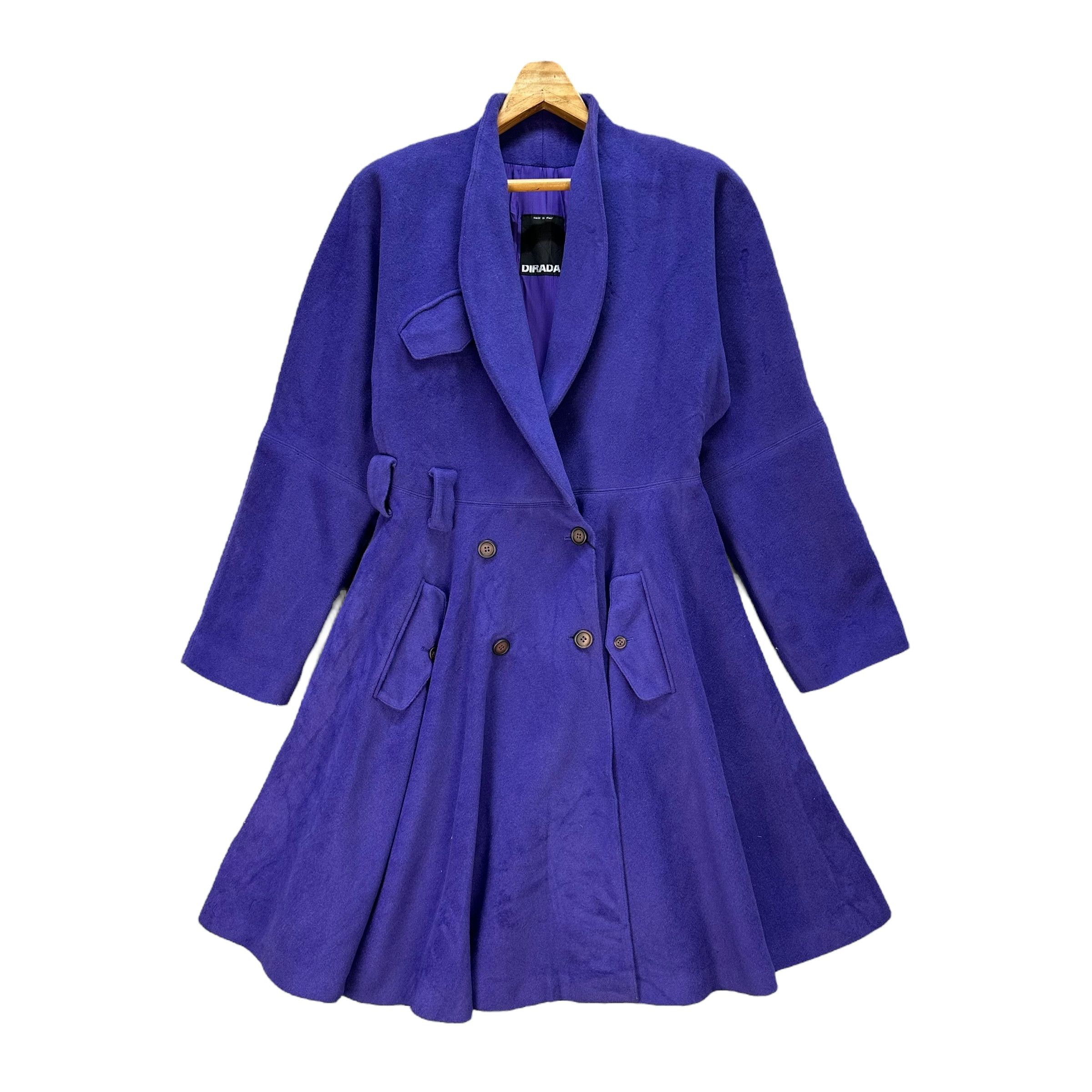 Vintage NWT DIRADA Wool Cashmere Double Breast Coat Dress #A75-1816 Size M / US 6-8 / IT 42-44 - 1 Thumbnail