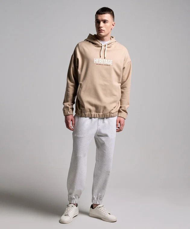 Brunello Cucinelli o1y0526 Hoodie in Beige Size US M / EU 48-50 / 2 - 5 Thumbnail