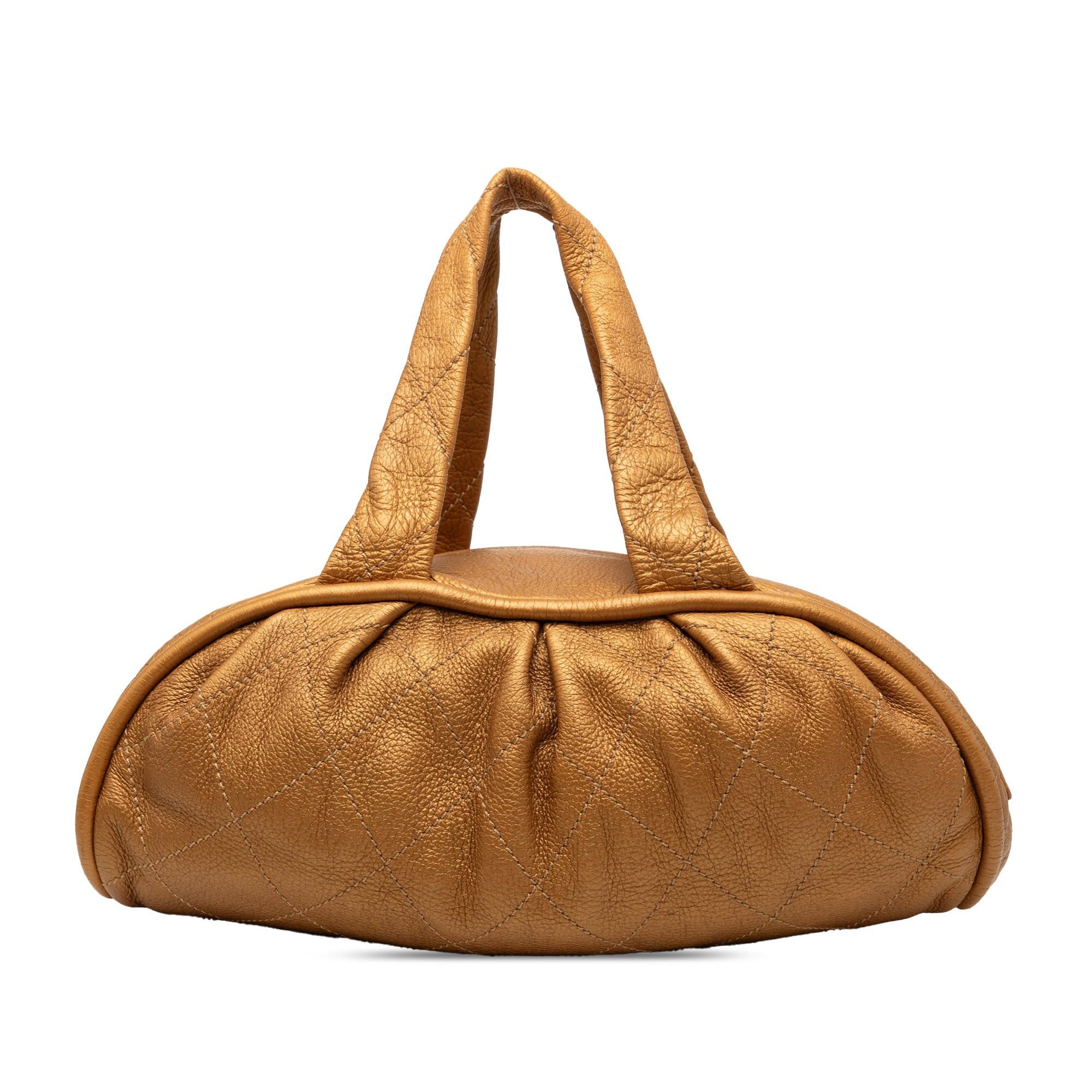 Chanel Small Quilted Metallic Calfskin Le Marais Bowler Bag Size ONE SIZE - 1 Thumbnail